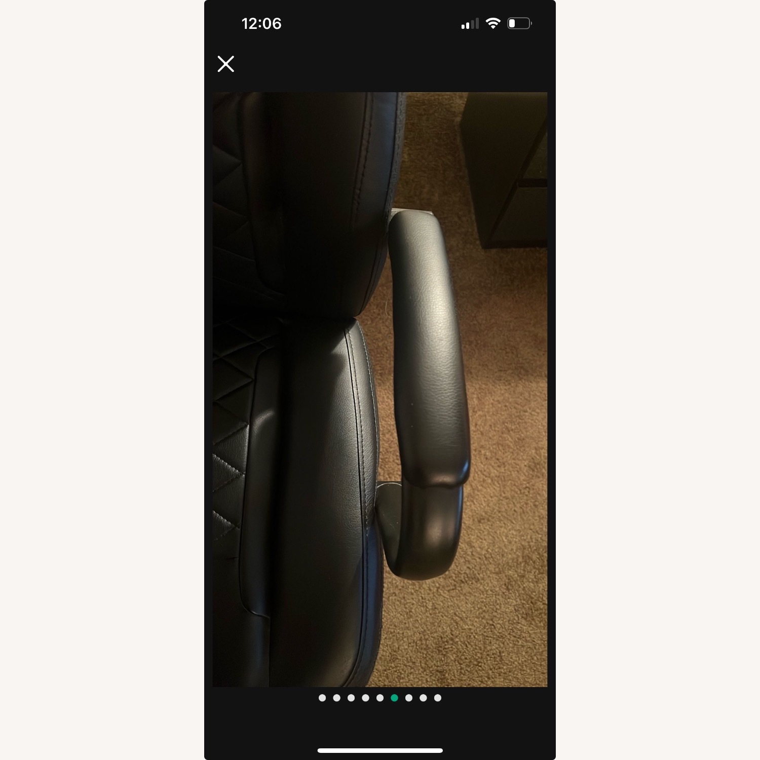 Black Leather Office Chair - image-4