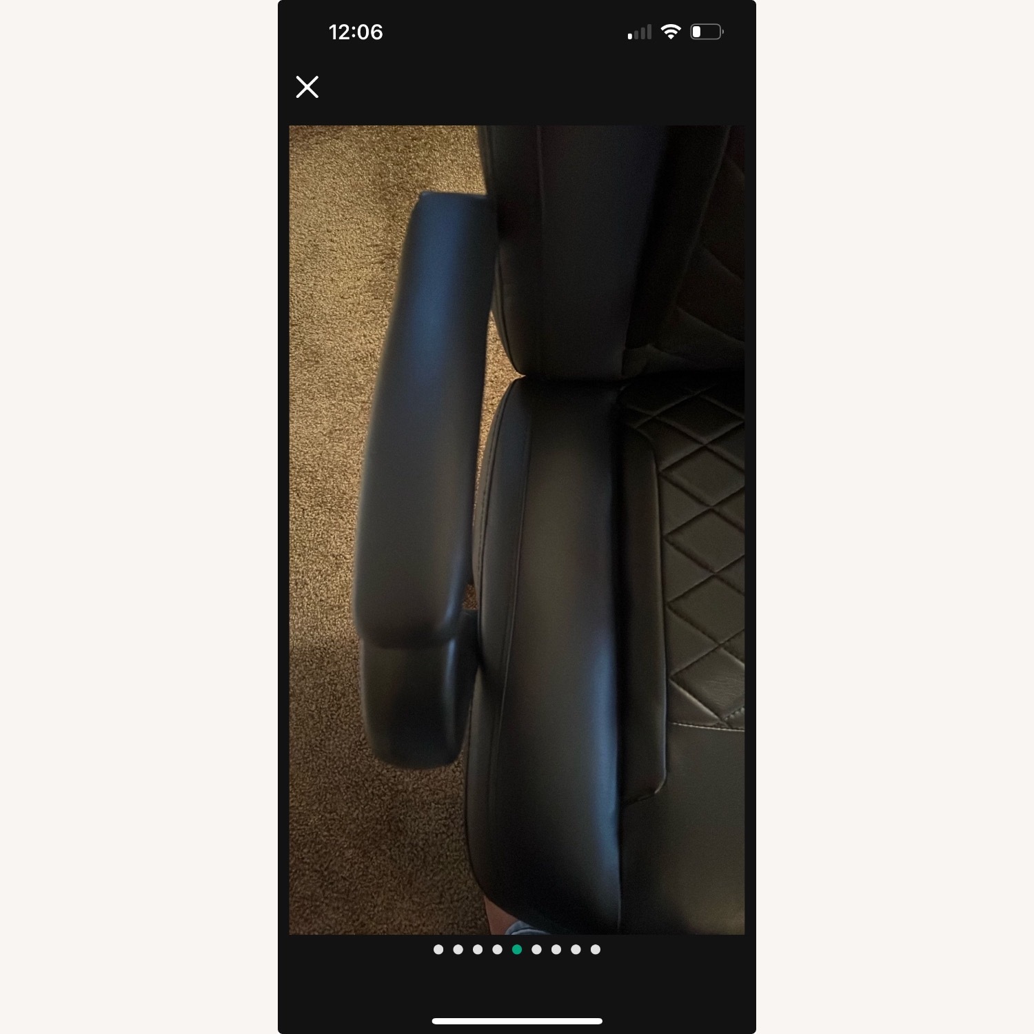 Black Leather Office Chair - image-5