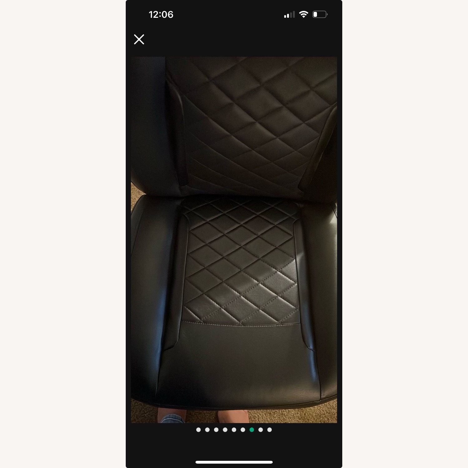 Black Leather Office Chair - image-3