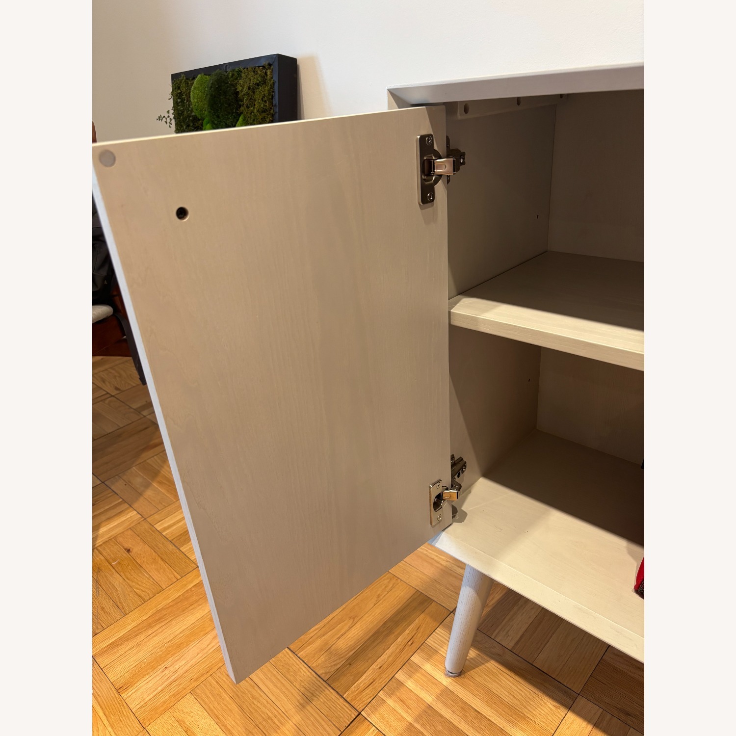 West Elm Mid-Century Light Gray Cabinet - image-4
