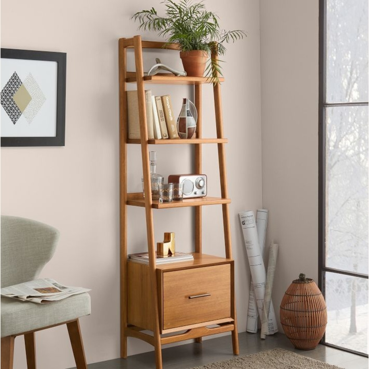 West Elm Mid-Century Bookshelf - image-5