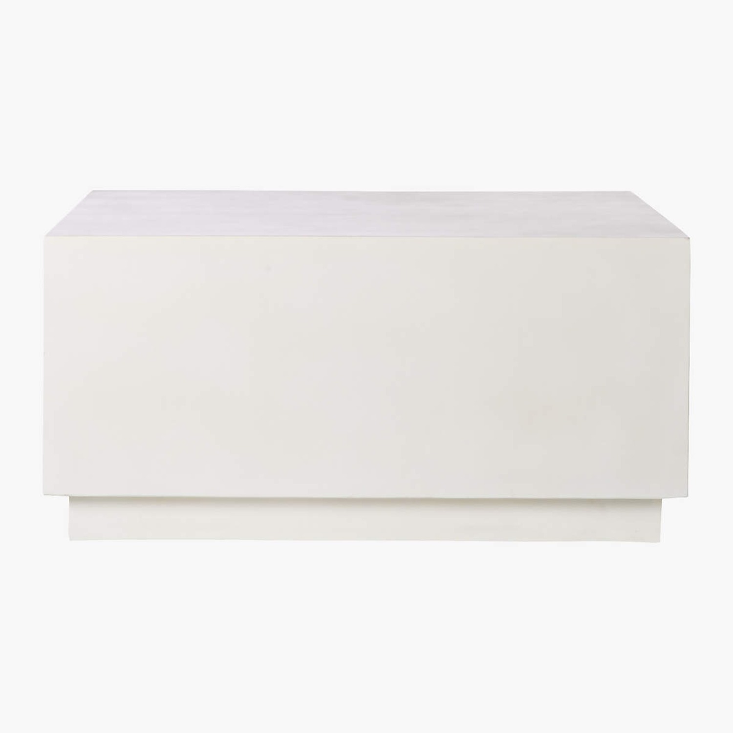CB2 Mmatter Ivory Cement Table - image-0