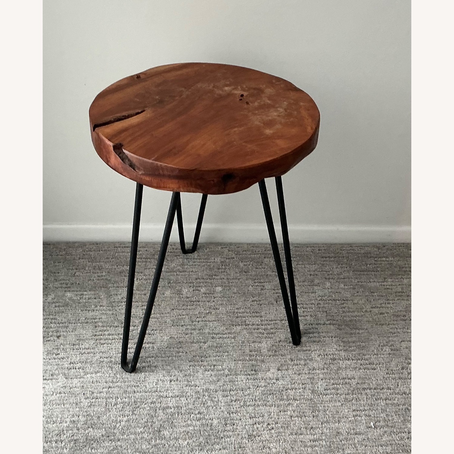 Tree Top Table With Iron Legs - image-1