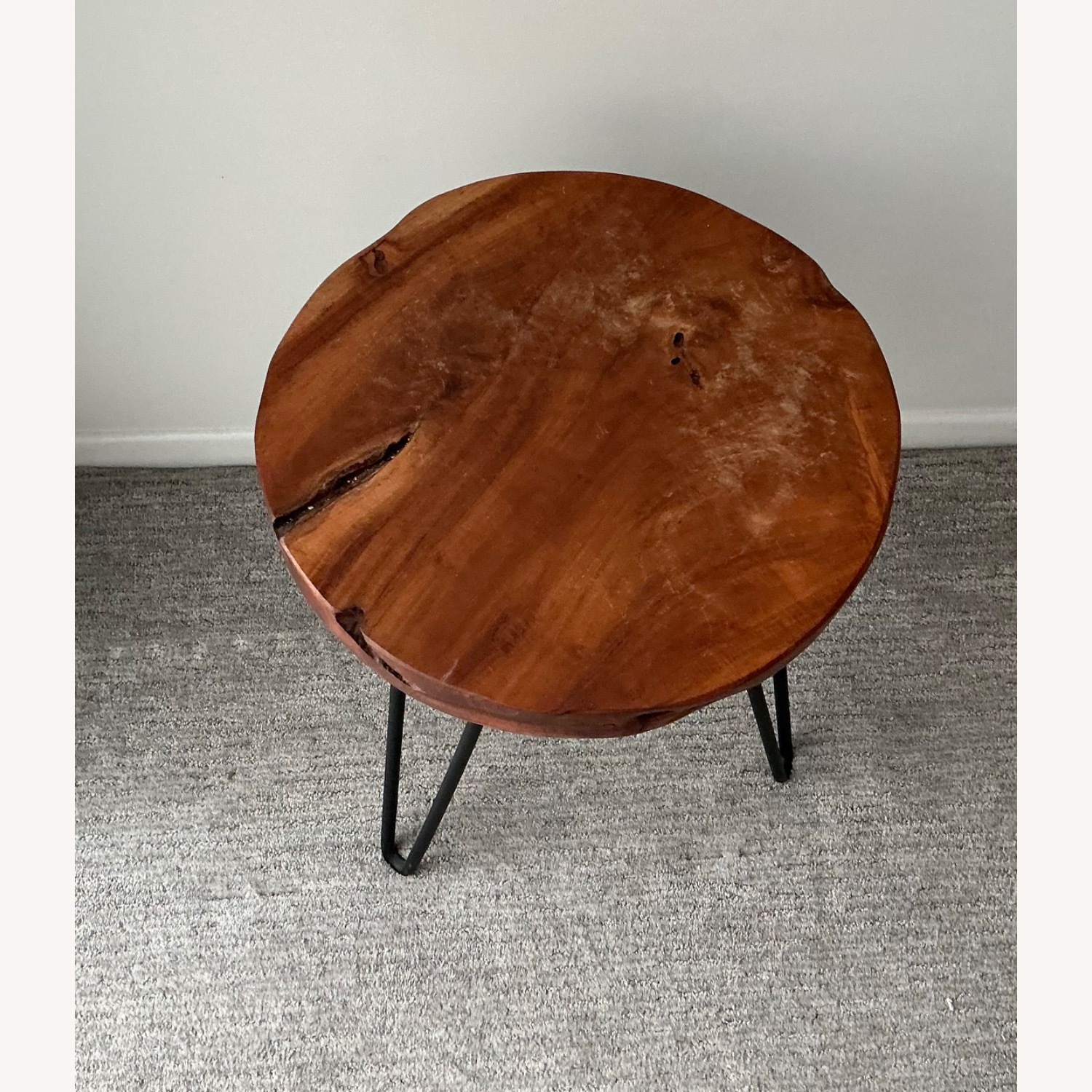 Tree Top Table With Iron Legs - image-2