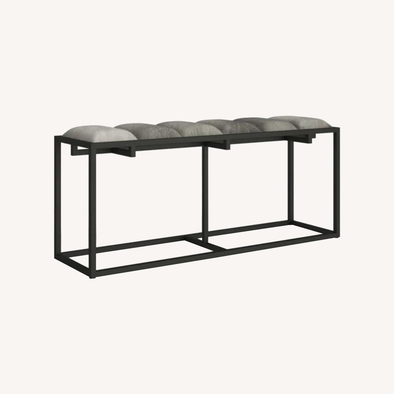 Joss & Main Genuine Leather Upholstered Bench - image-0