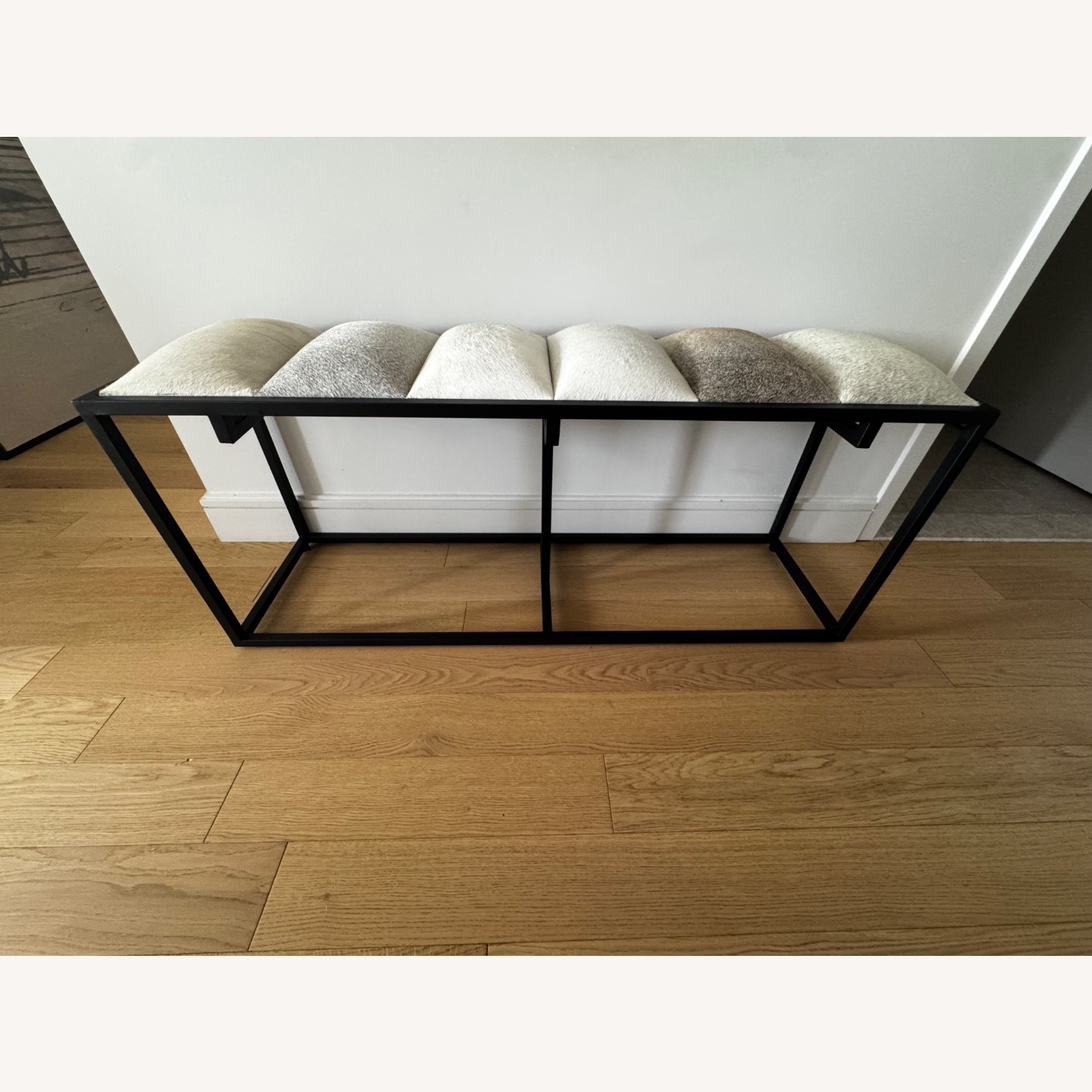 Joss & Main Genuine Leather Upholstered Bench - image-4