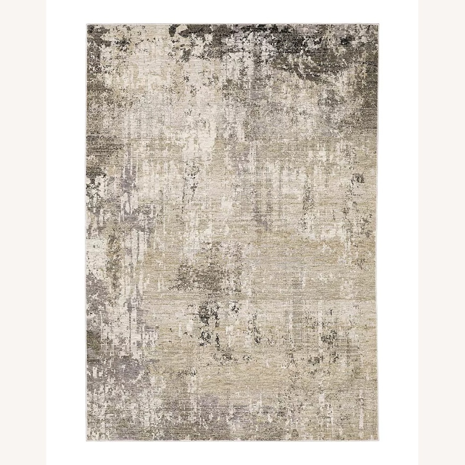 Contemporary Gray and White With Black Area Rug - image-0