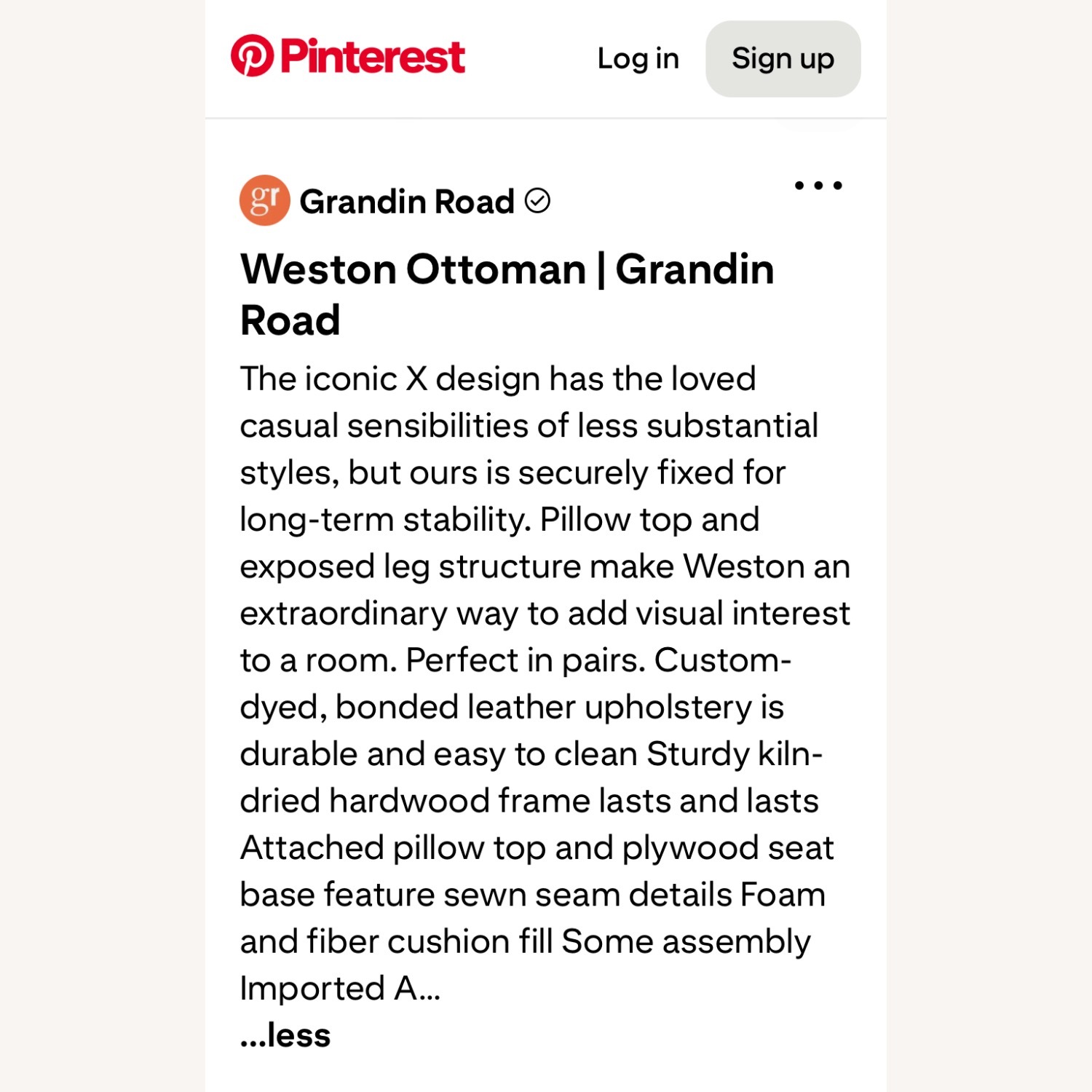 Bonded Leather X-Base Stool - image-5