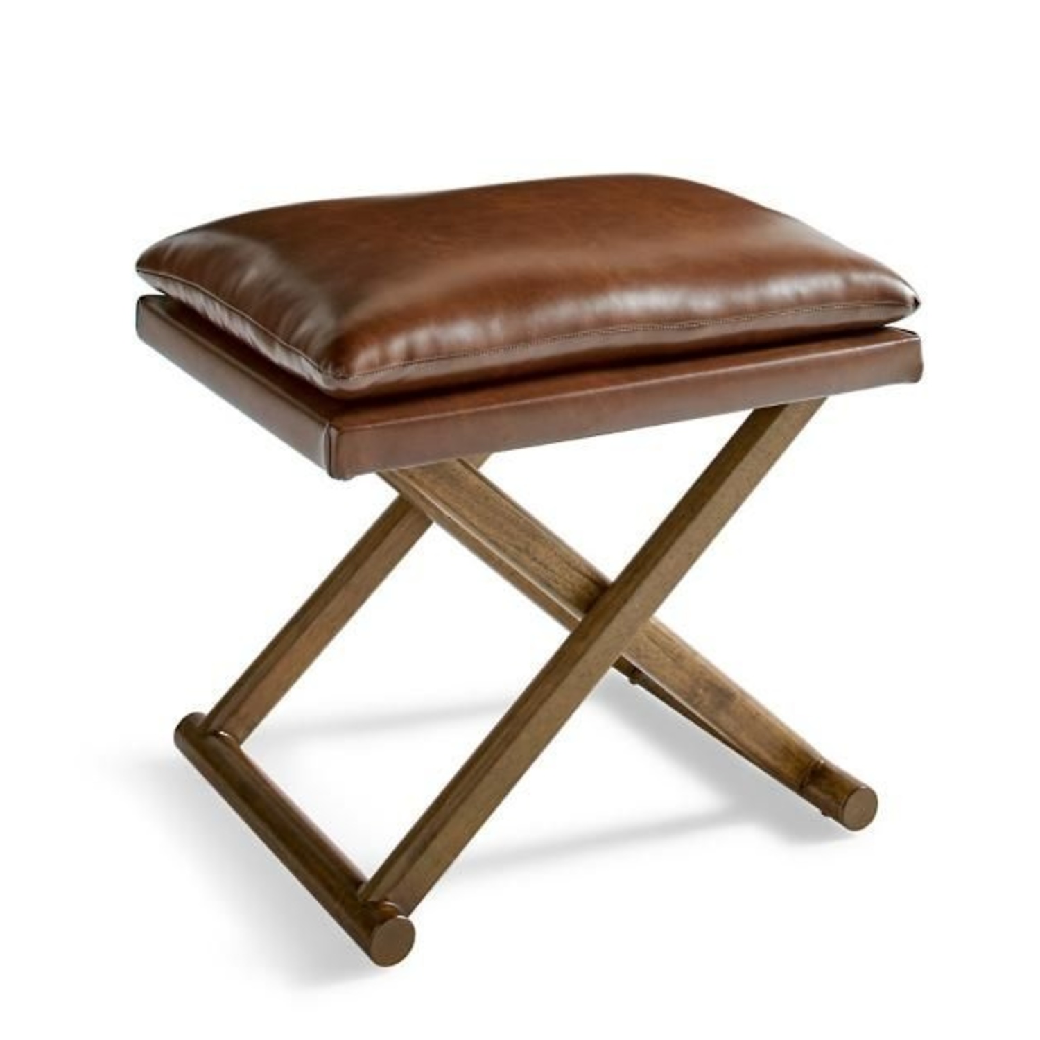 Bonded Leather X-Base Stool - image-7