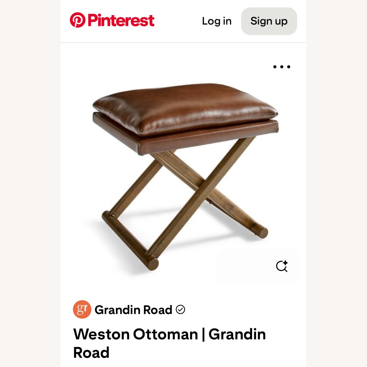 Bonded Leather X-Base Stool - image-6