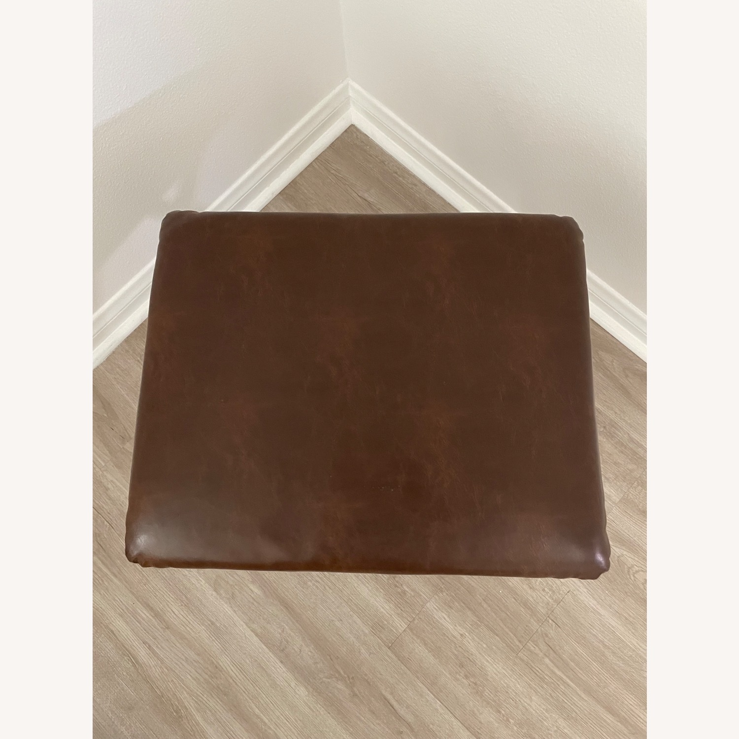 Bonded Leather X-Base Stool - image-3