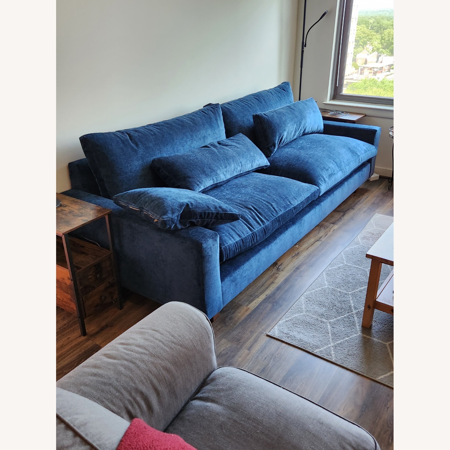 Harmony 104' West Elm Sofa -  ink blue - image-1