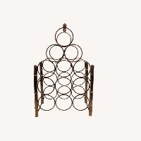 Vintage Brass Wine Rack