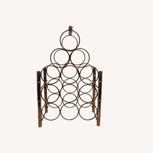 Used Vintage Brass Wine Rack for sale on AptDeco