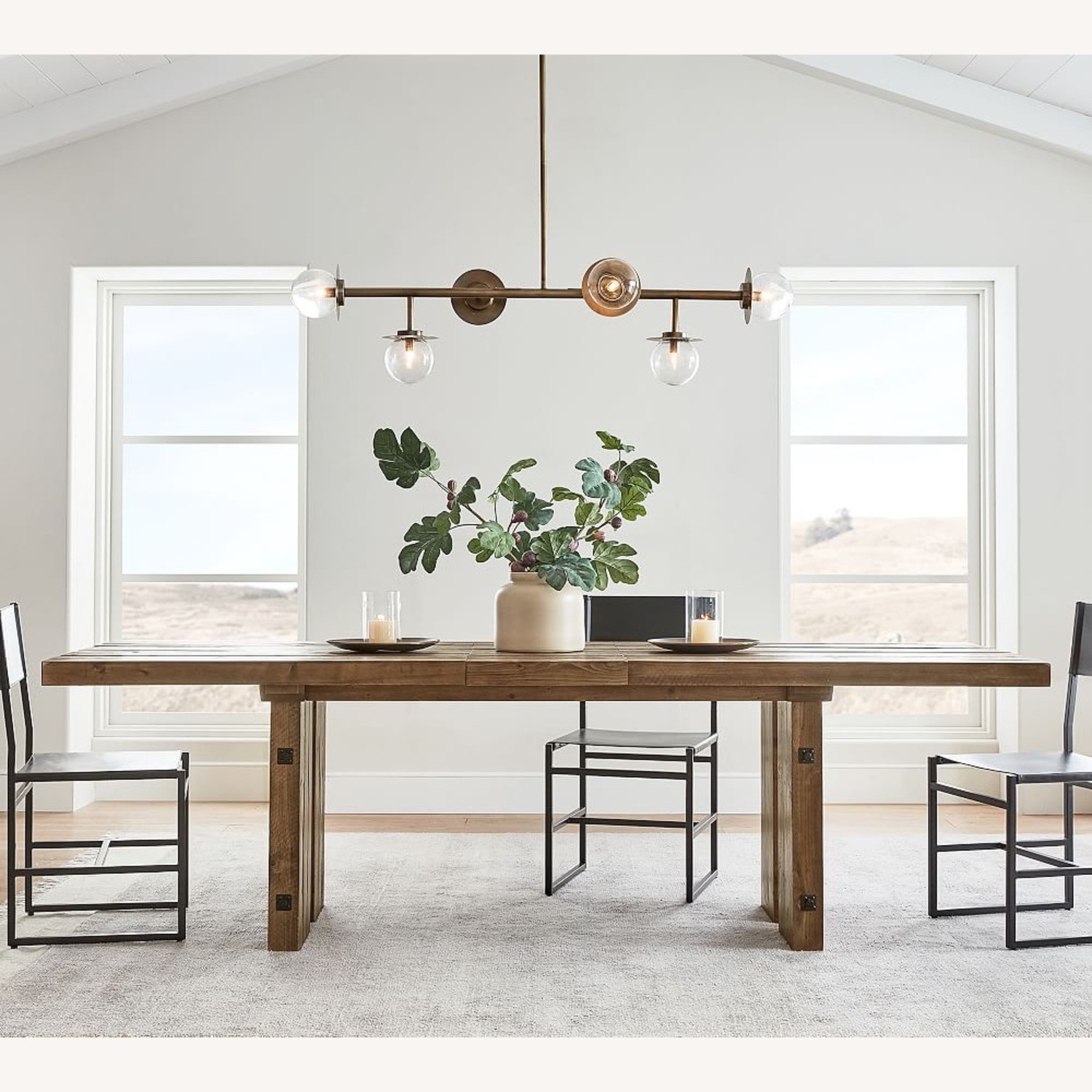 North Reclaimed Wood Dining Table, Rustic Barnwood - image-1