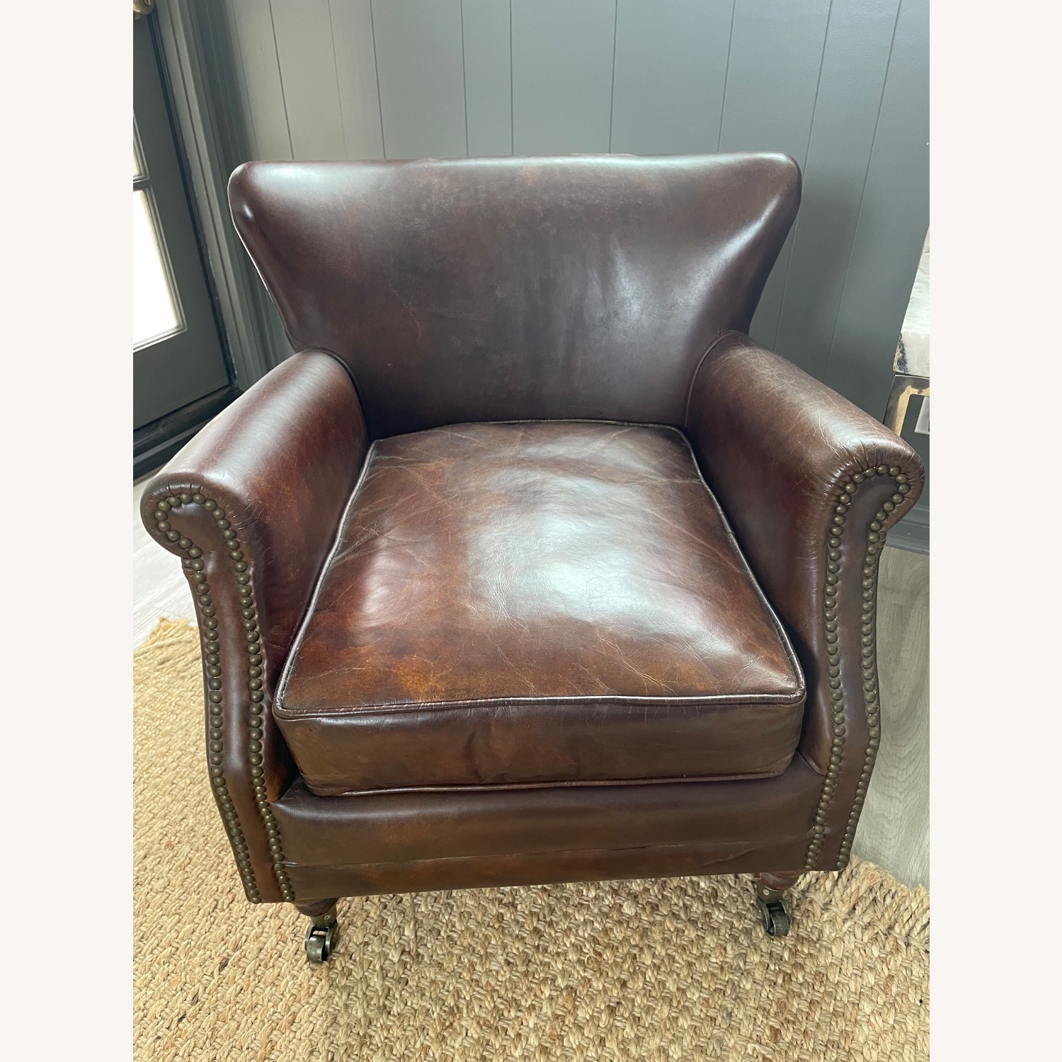 Petite Top-Grain Leather Club Chair - image-1