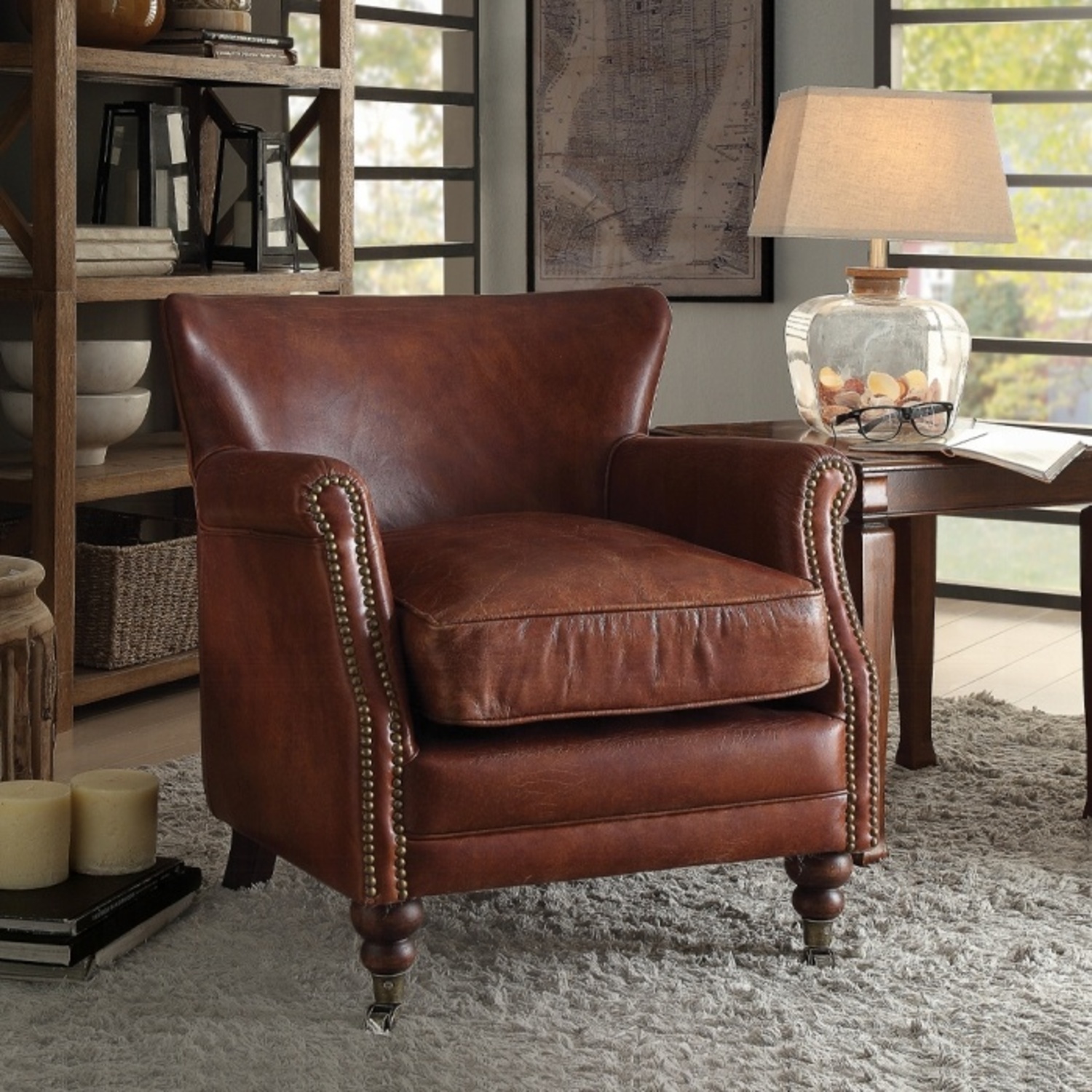 Petite Top-Grain Leather Club Chair - image-4