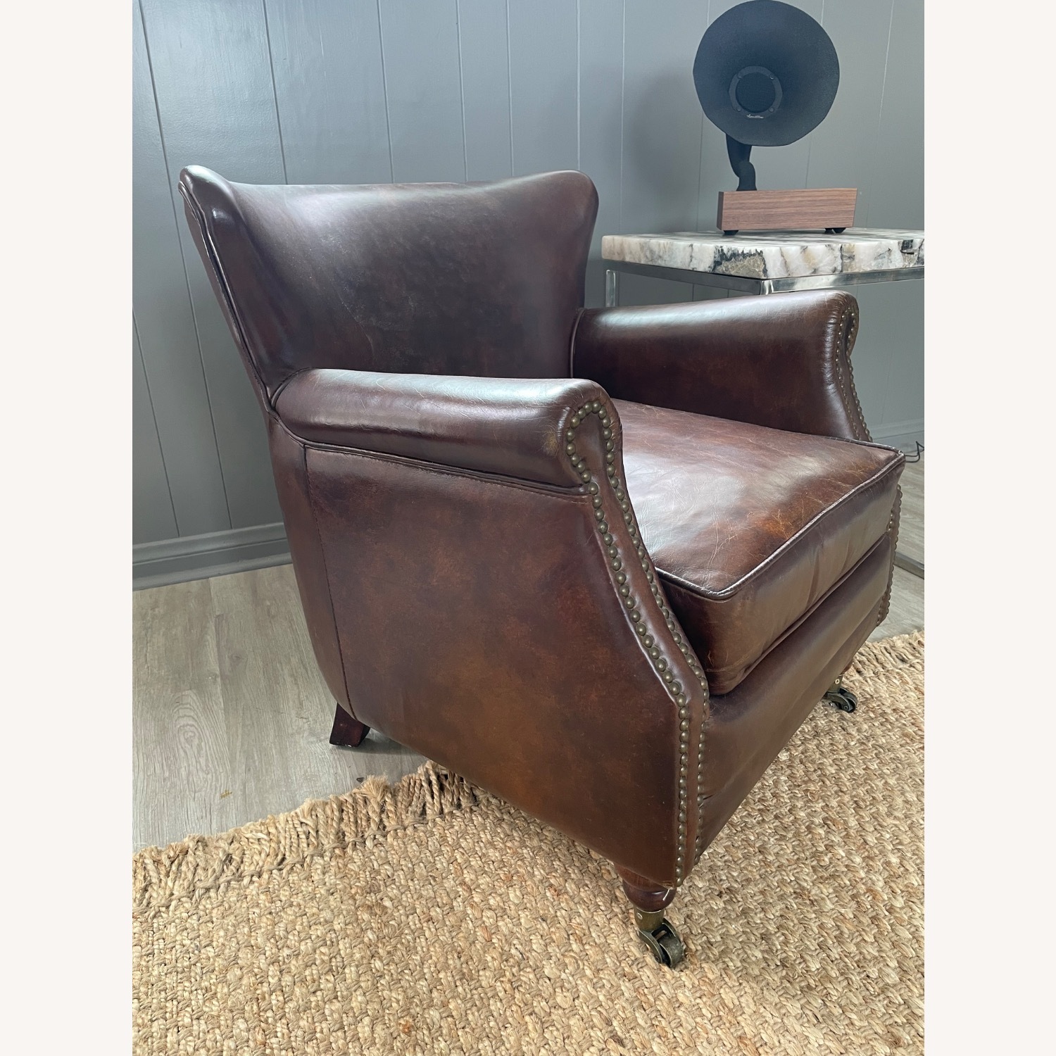 Petite Top-Grain Leather Club Chair - image-2