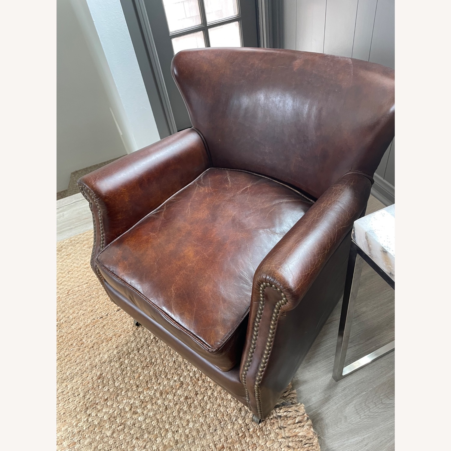 Petite Top-Grain Leather Club Chair - image-3
