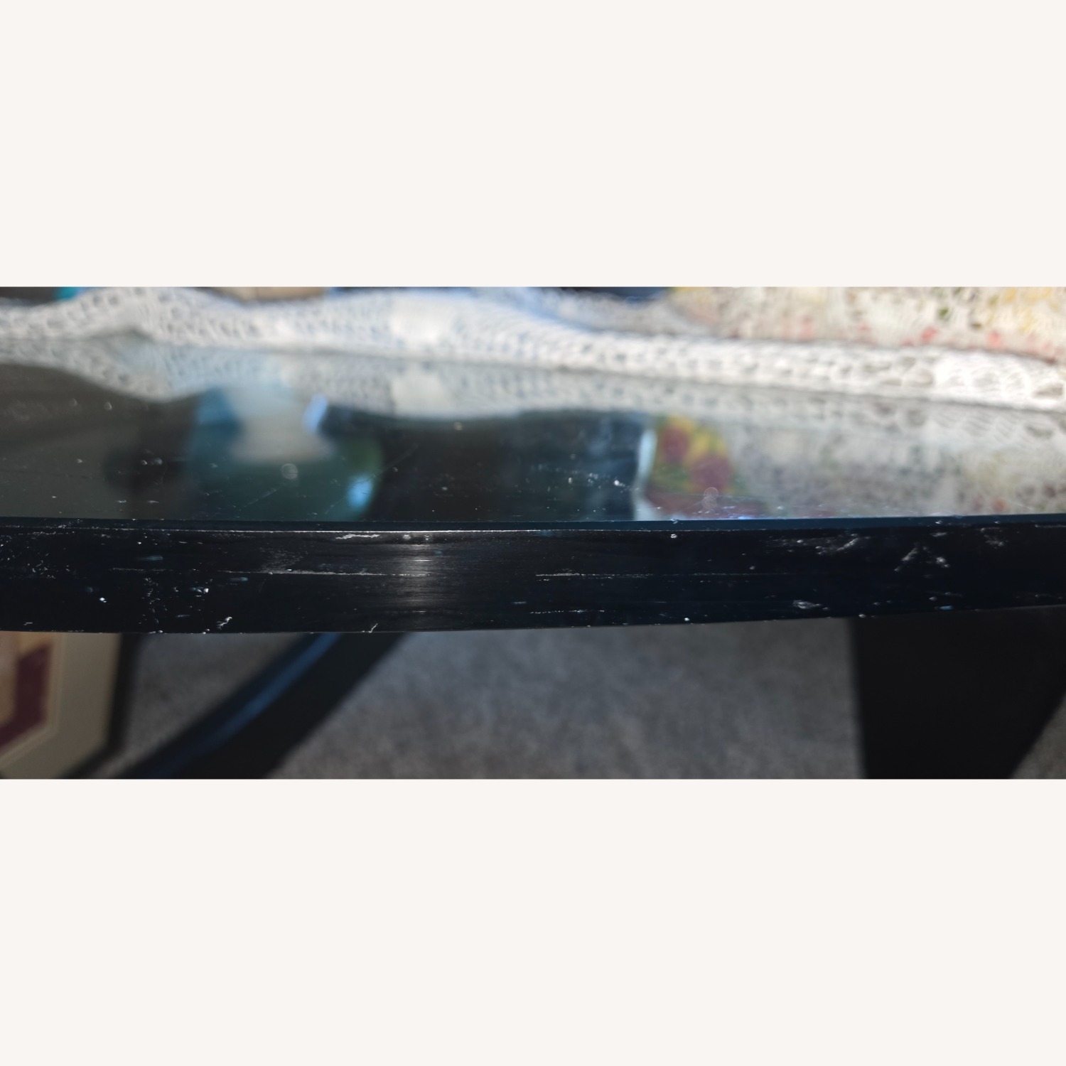 Antique Noguch Triangular Glass Coffee Table - image-7