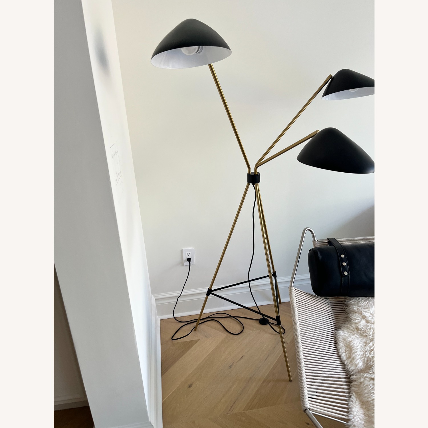West Elm Three Arm Mid-Century Modern Floor Lamp - image-2