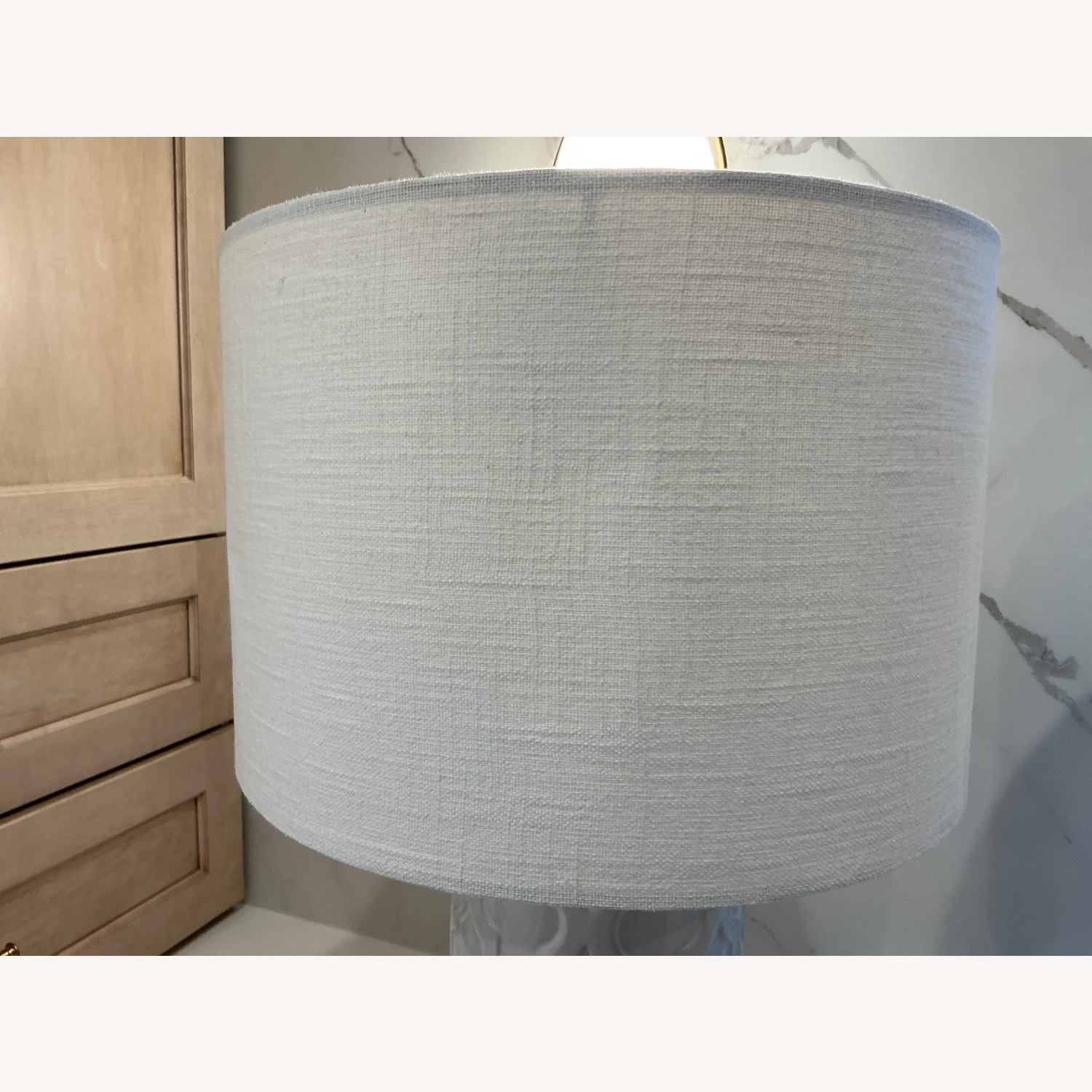 Pottery Barn White Ceramic Bedside Lamps - image-3