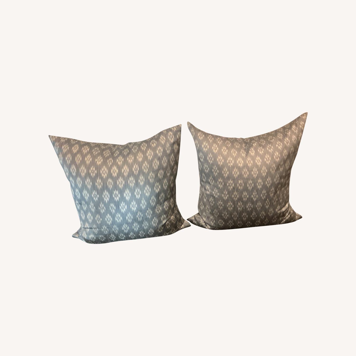 Blue Silk Pillows - image-0
