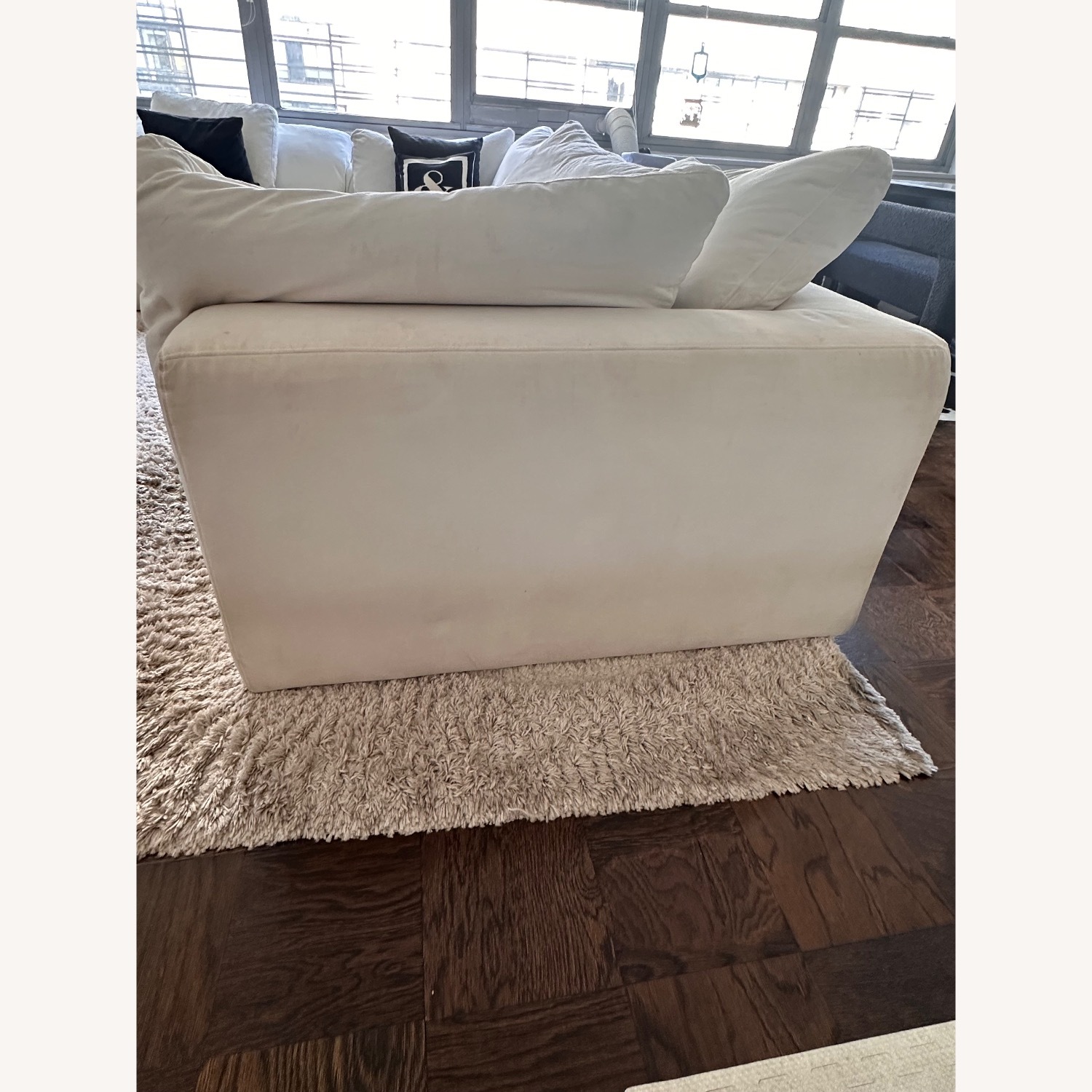 Nixon White Fabric 4-piece Modular Sectional - image-3