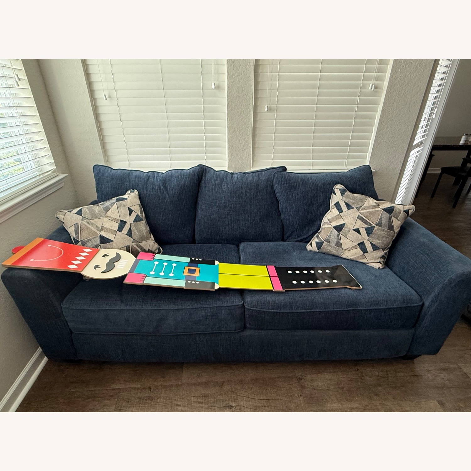 Rooms To Go Blue Sofa - image-4