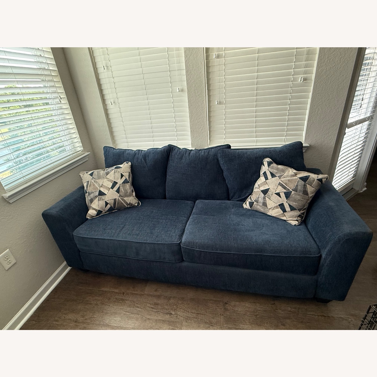 Rooms To Go Blue Sofa - image-1