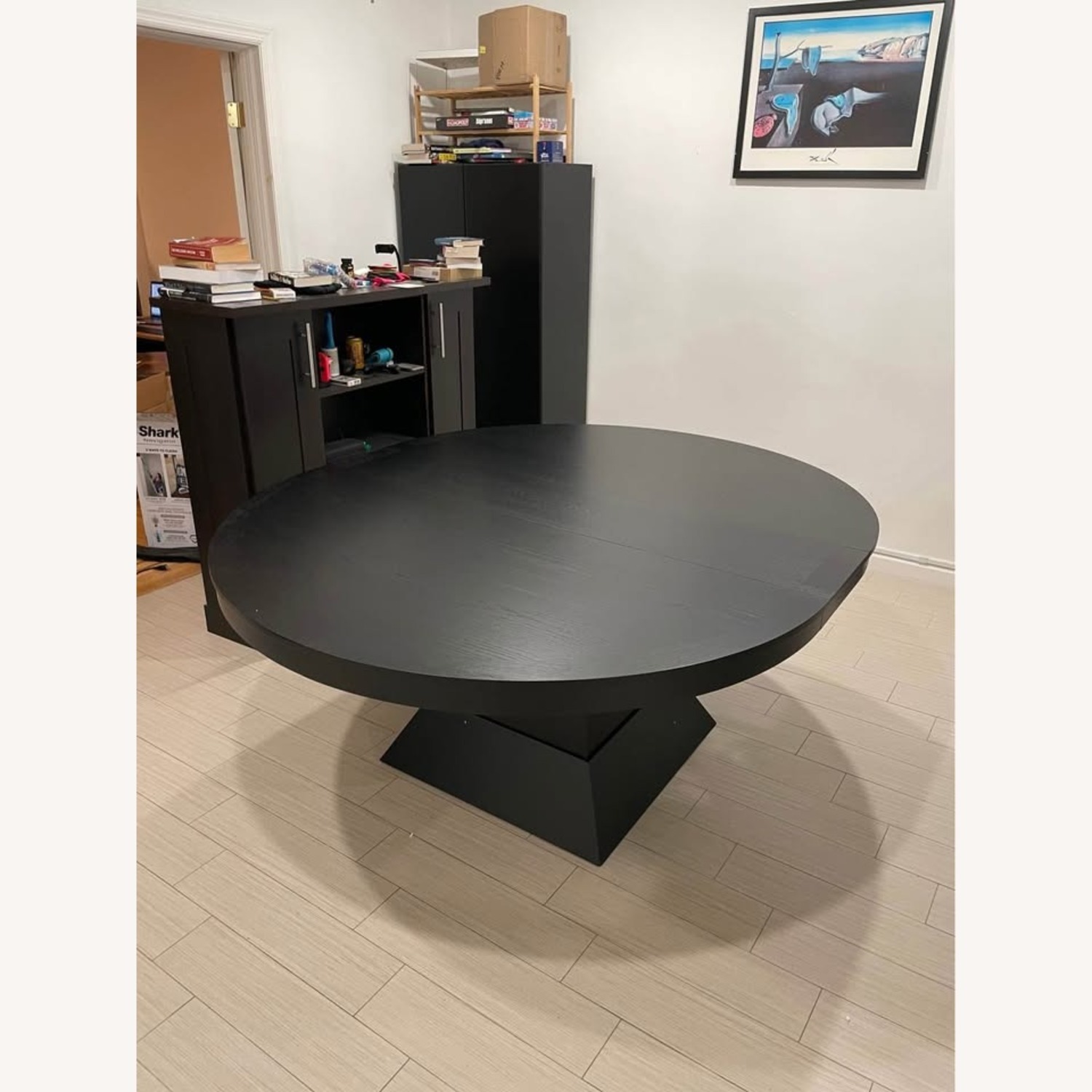 Laudine Extendable Oak Oval Dining Table - image-1