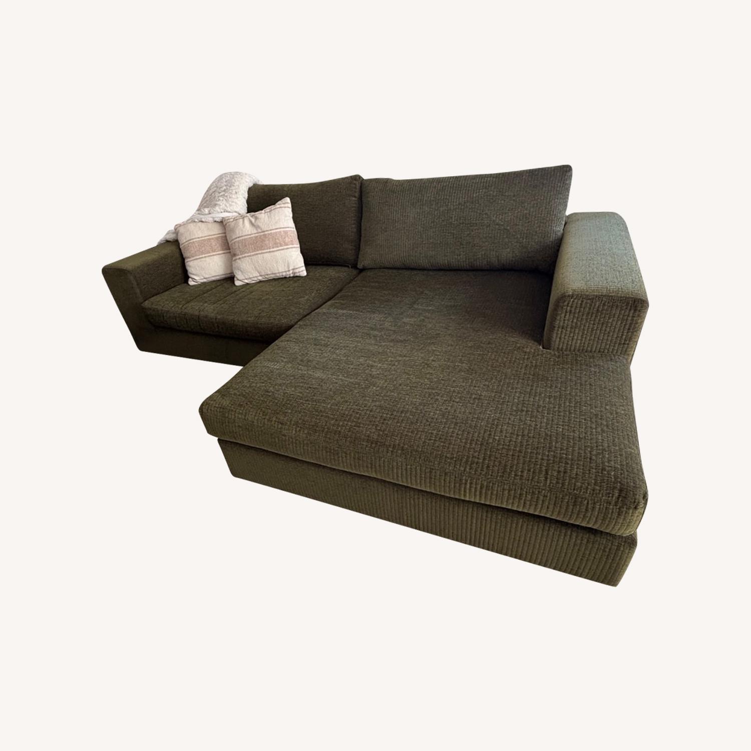 Beta 98" Modular Right Chaise Sectional - Cypress Green - image-16