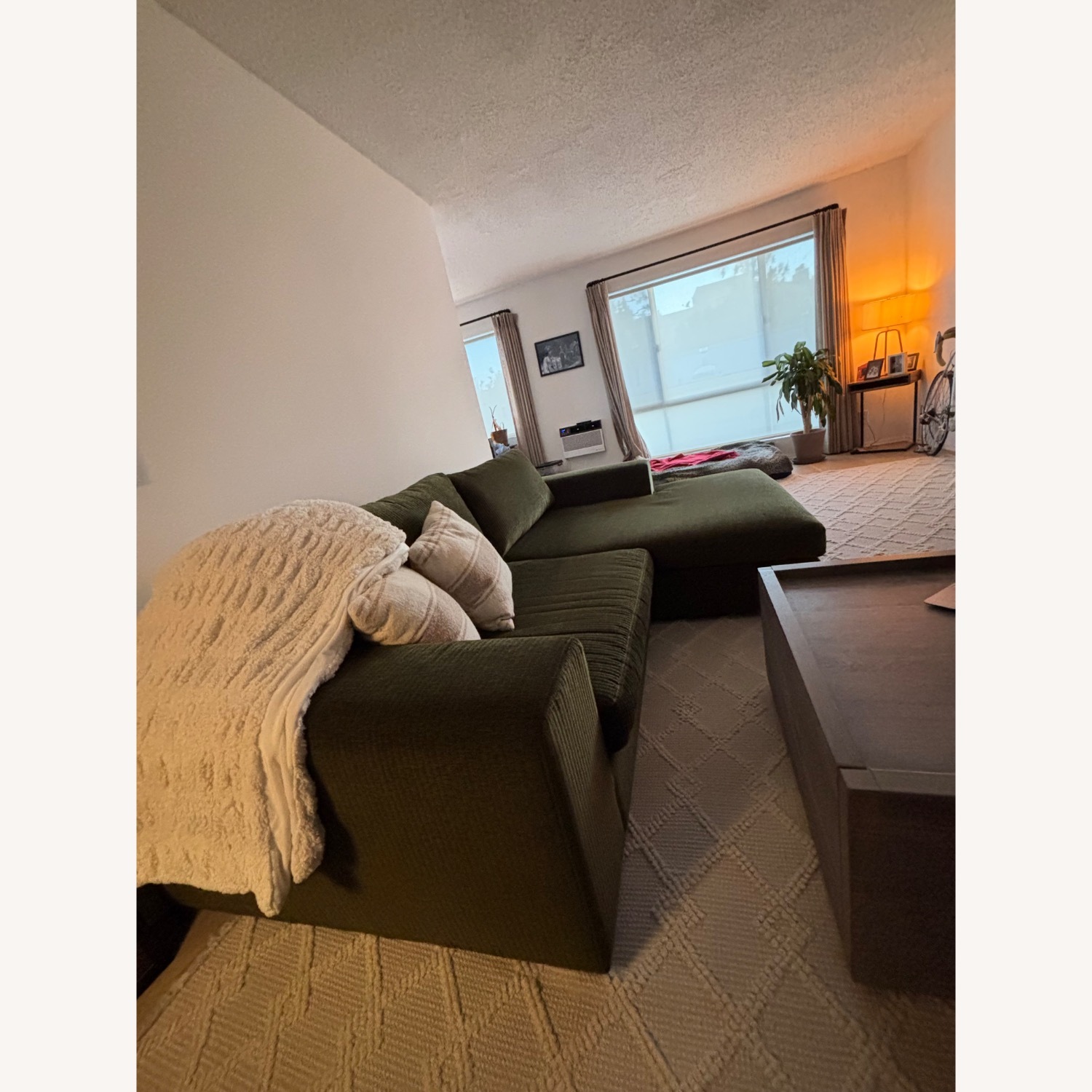 Beta 98" Modular Right Chaise Sectional - Cypress Green - image-3