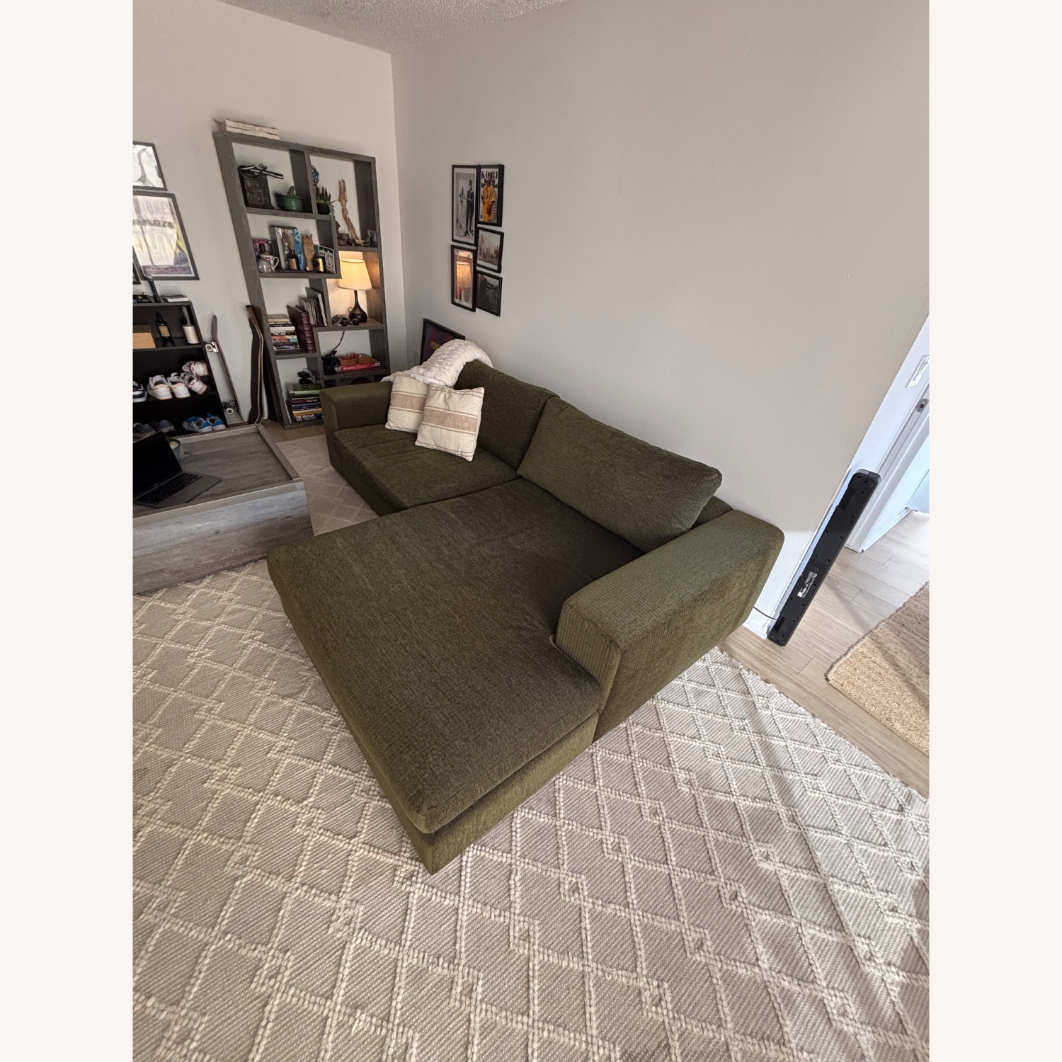 Beta 98" Modular Right Chaise Sectional - Cypress Green - image-8