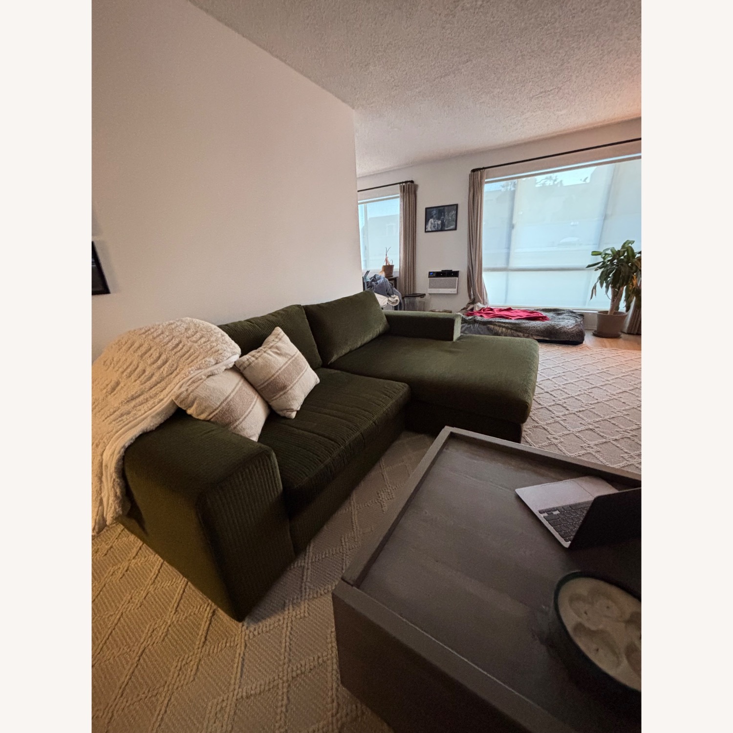 Beta 98" Modular Right Chaise Sectional - Cypress Green - image-13