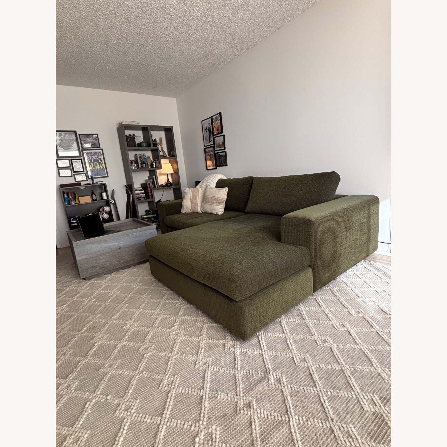 Beta 98" Modular Right Chaise Sectional - Cypress Green - image-2