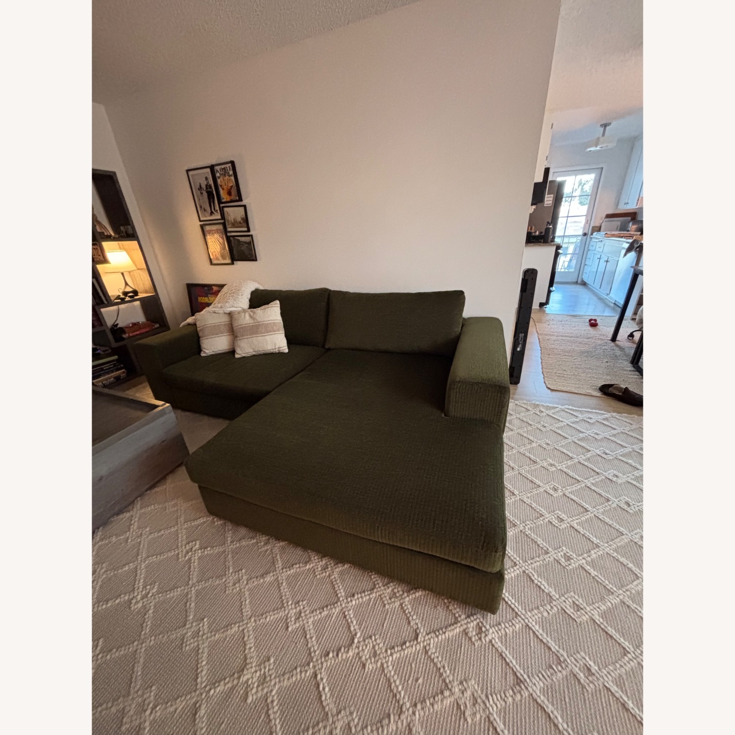 Beta 98" Modular Right Chaise Sectional - Cypress Green - image-1