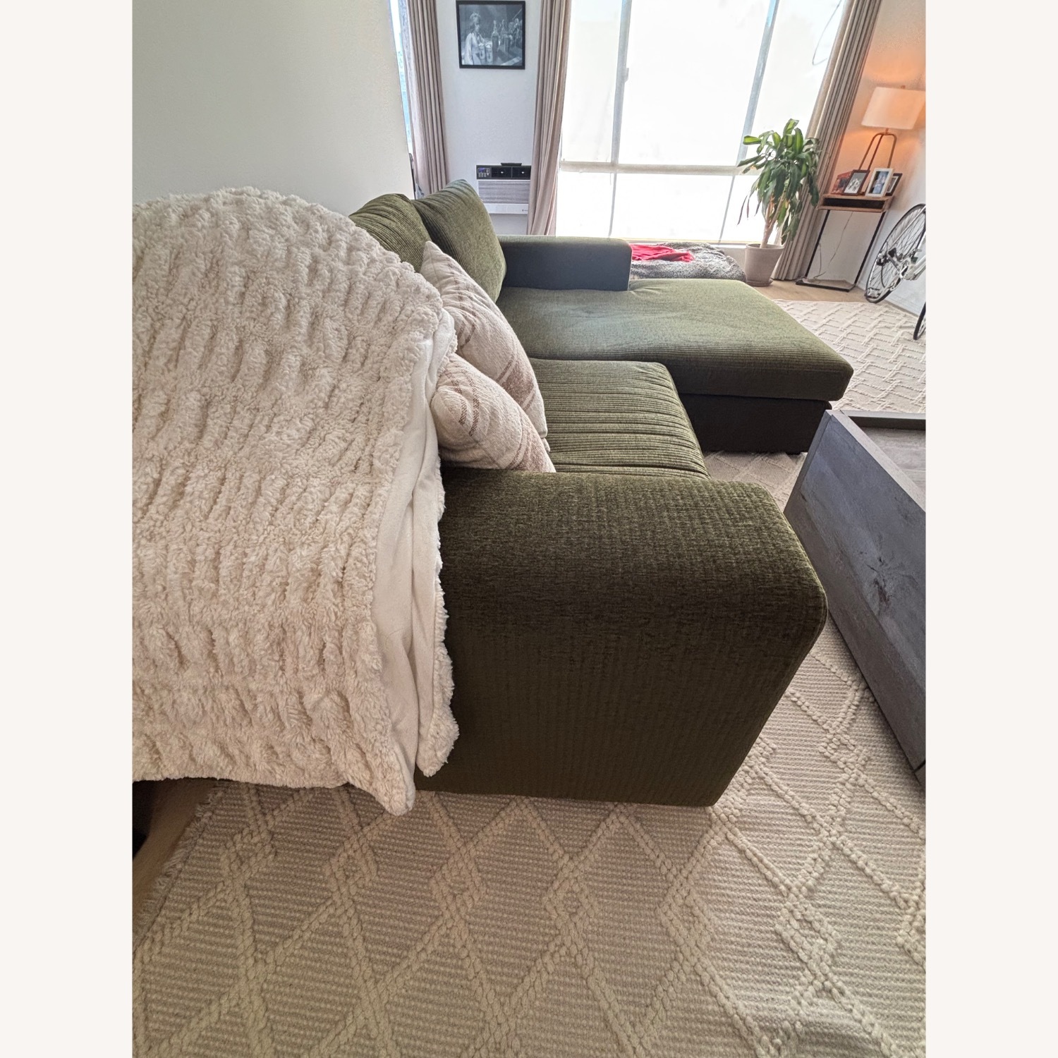 Beta 98" Modular Right Chaise Sectional - Cypress Green - image-7