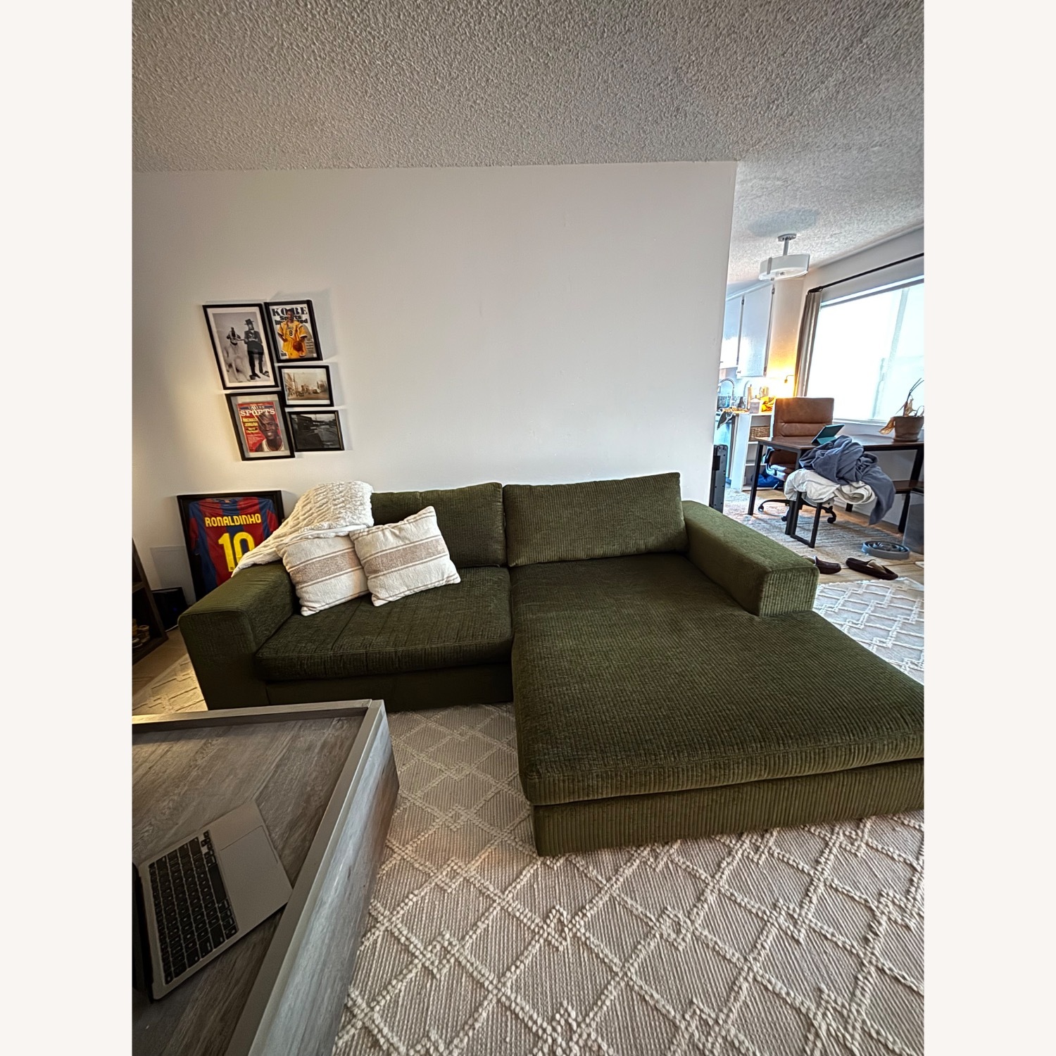 Beta 98" Modular Right Chaise Sectional - Cypress Green - image-5