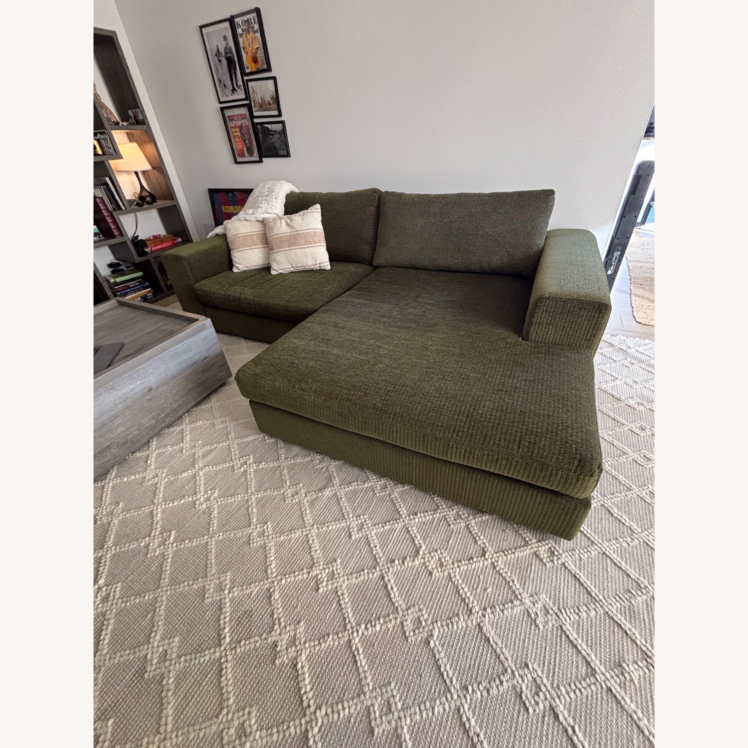 Beta 98" Modular Right Chaise Sectional - Cypress Green - image-9