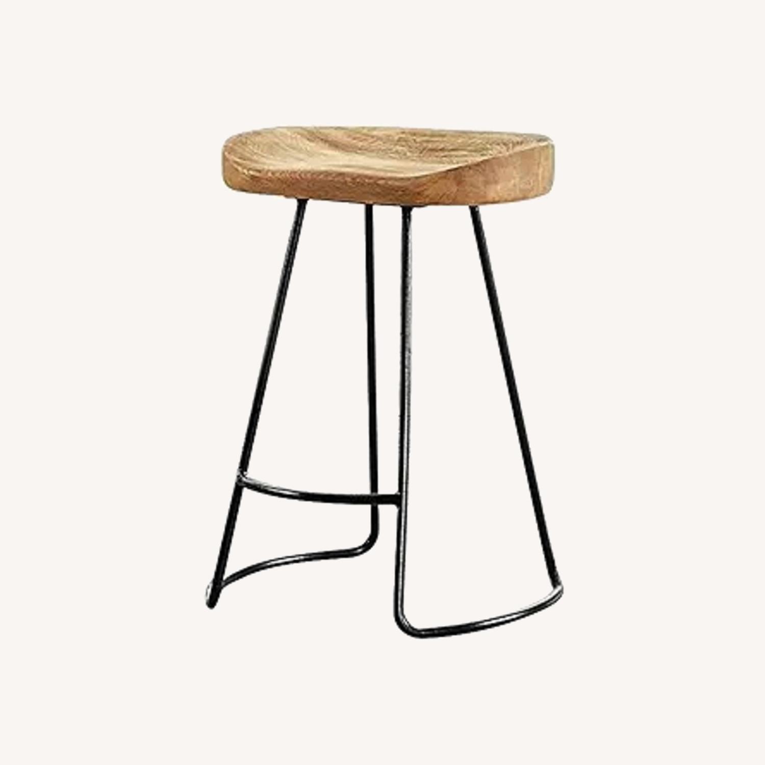 Solid Mango Wood Bar Stool - image-0