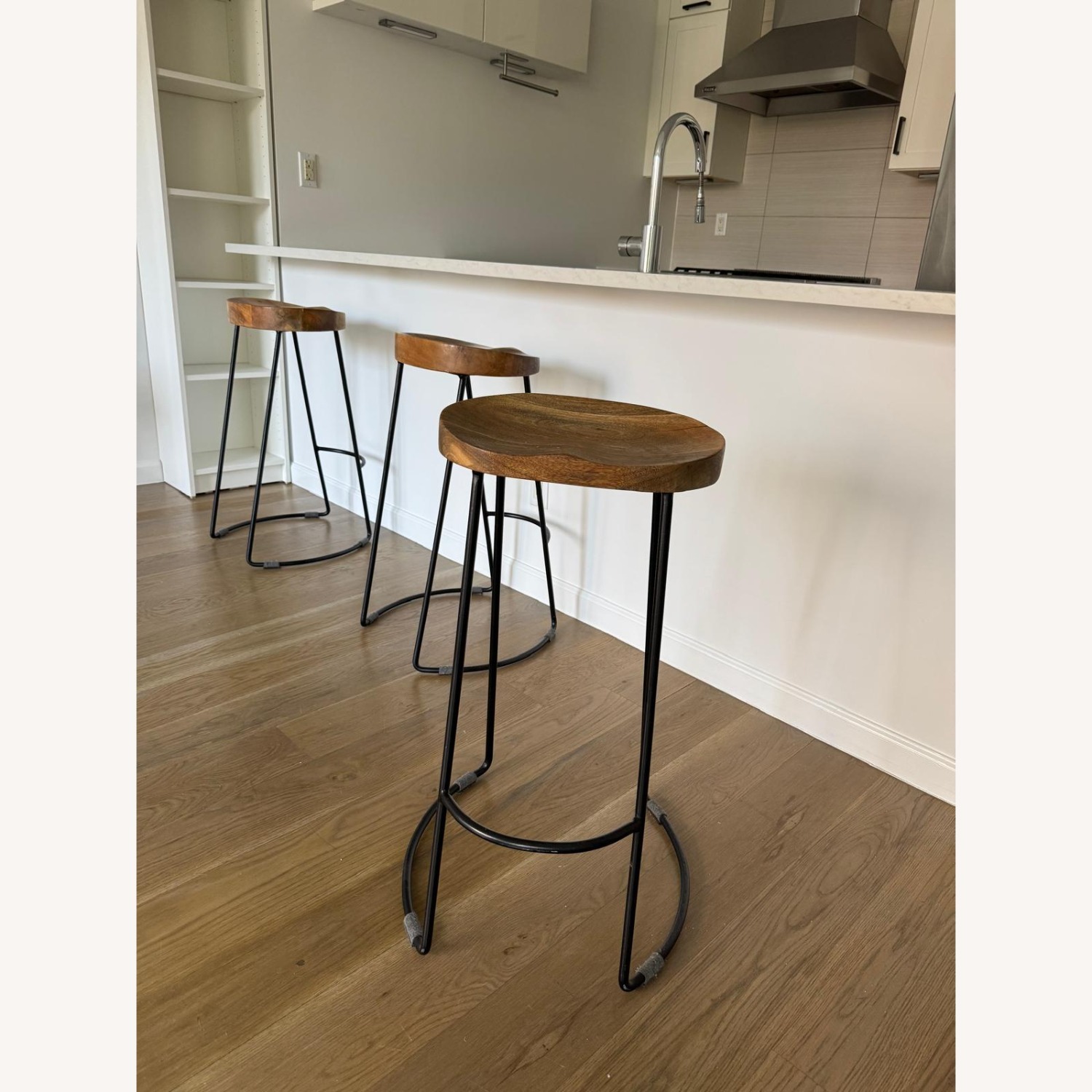 Solid Mango Wood Bar Stool - image-2