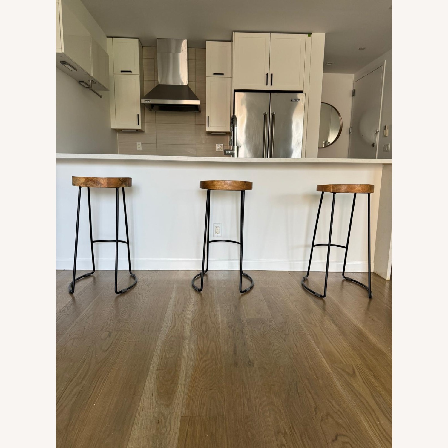 Solid Mango Wood Bar Stool - image-1