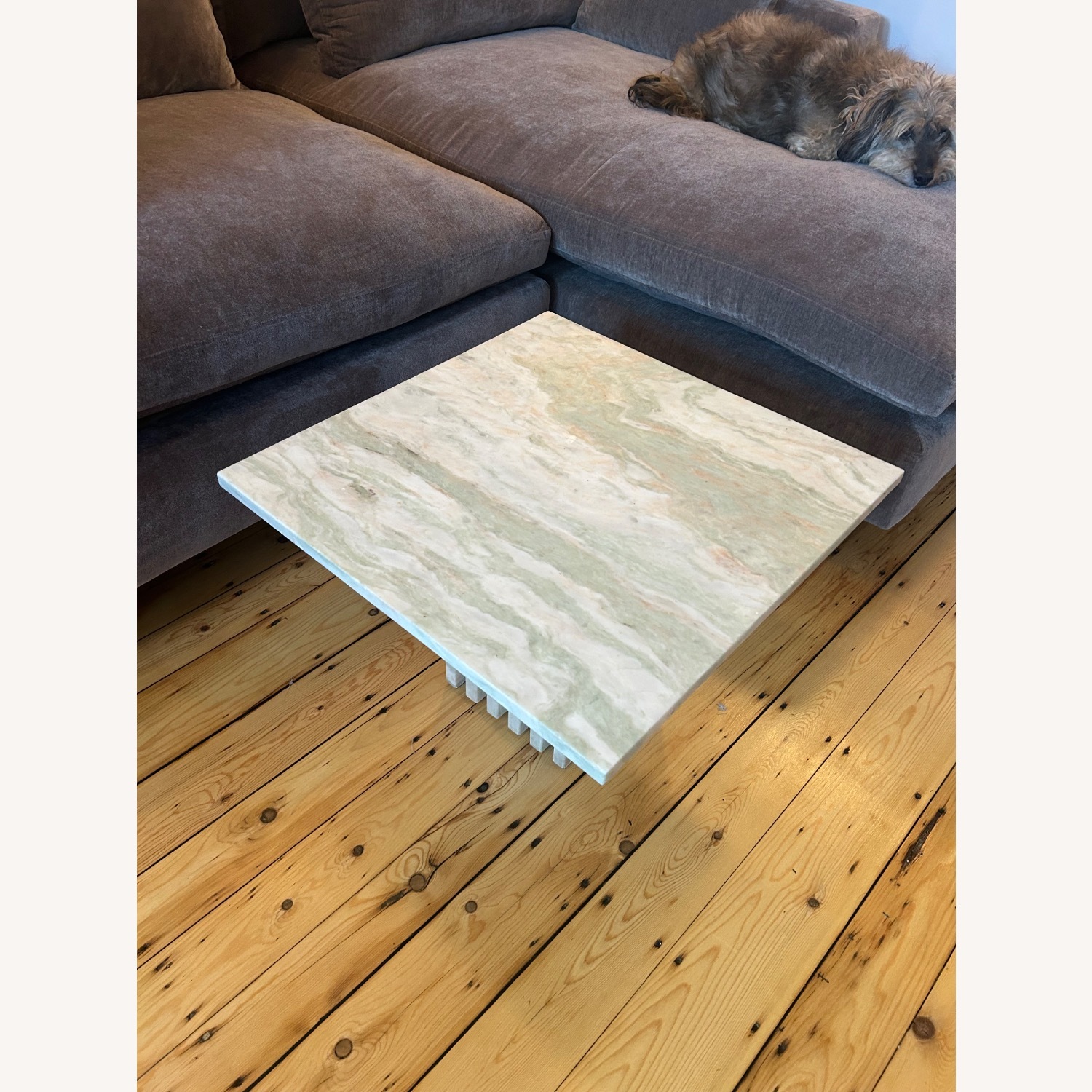 CB2 Travertine Table - Medium - image-2