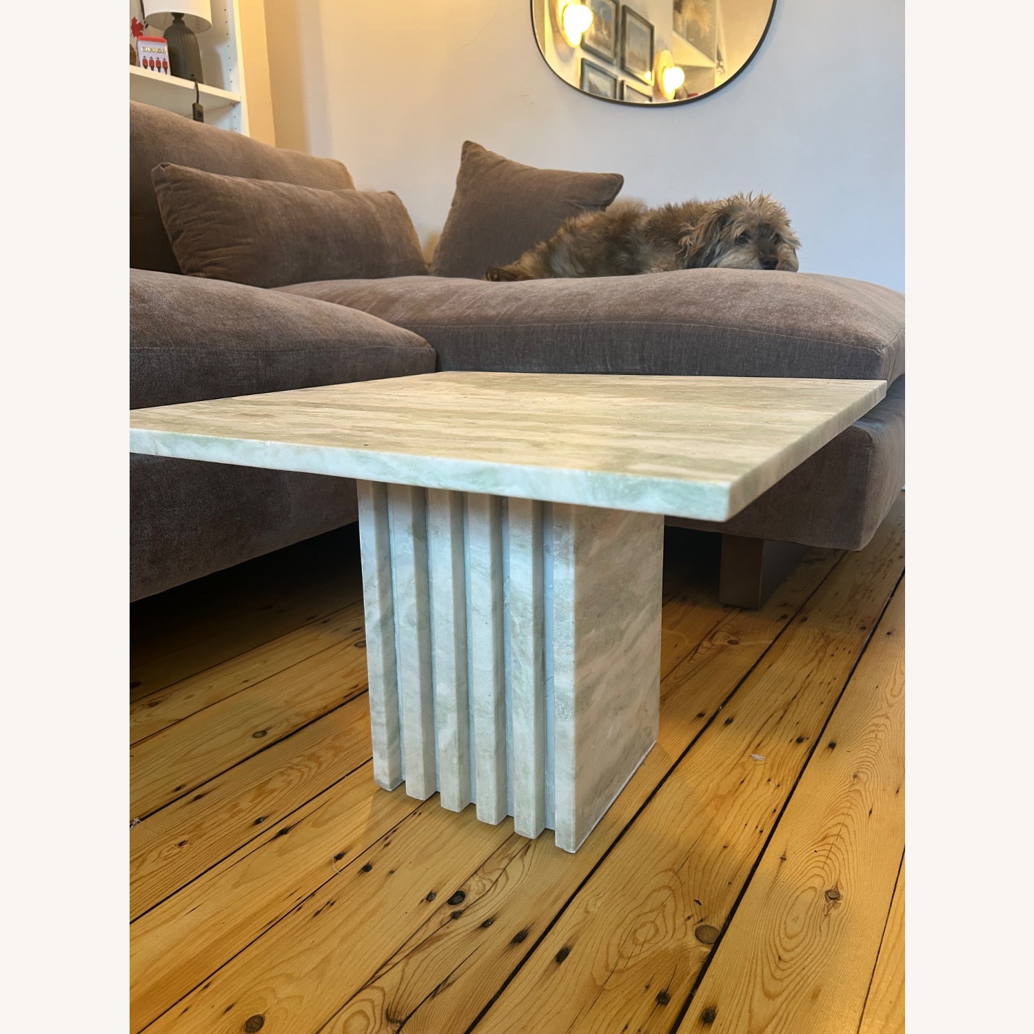 CB2 Travertine Table - Medium - image-1