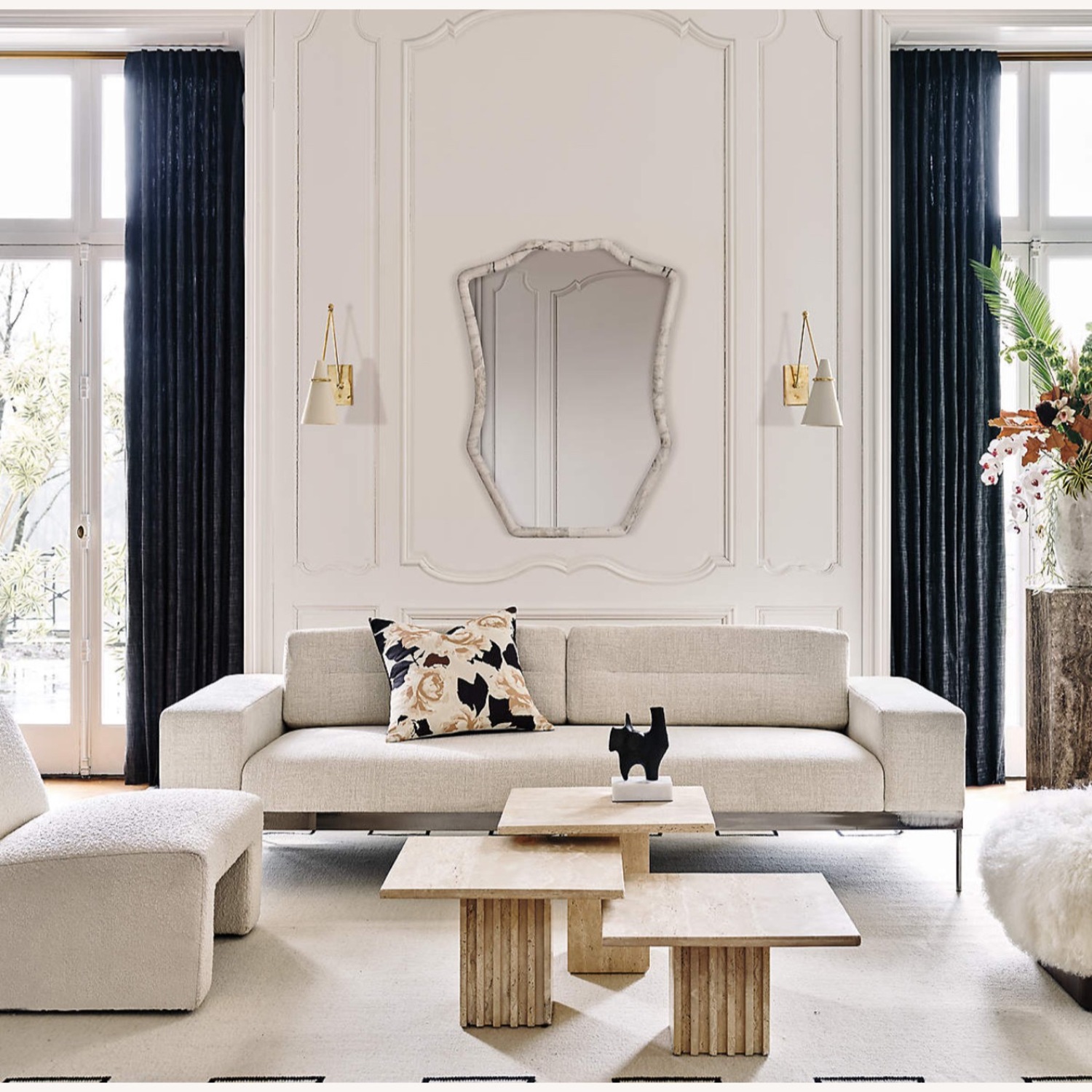 CB2 Travertine Table - Medium - image-5