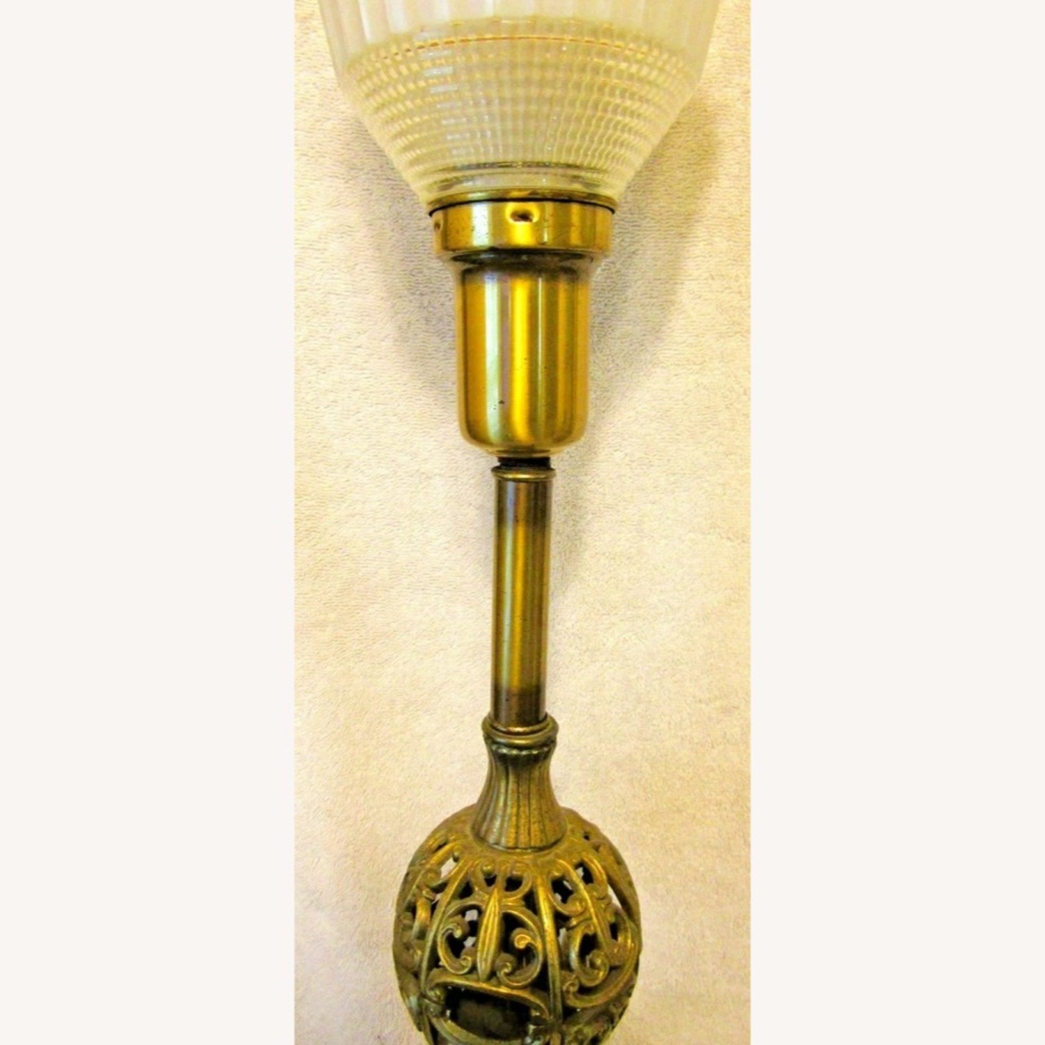 Vintage Pair Stiffel Reticulated Tall Table Lamps - image-3