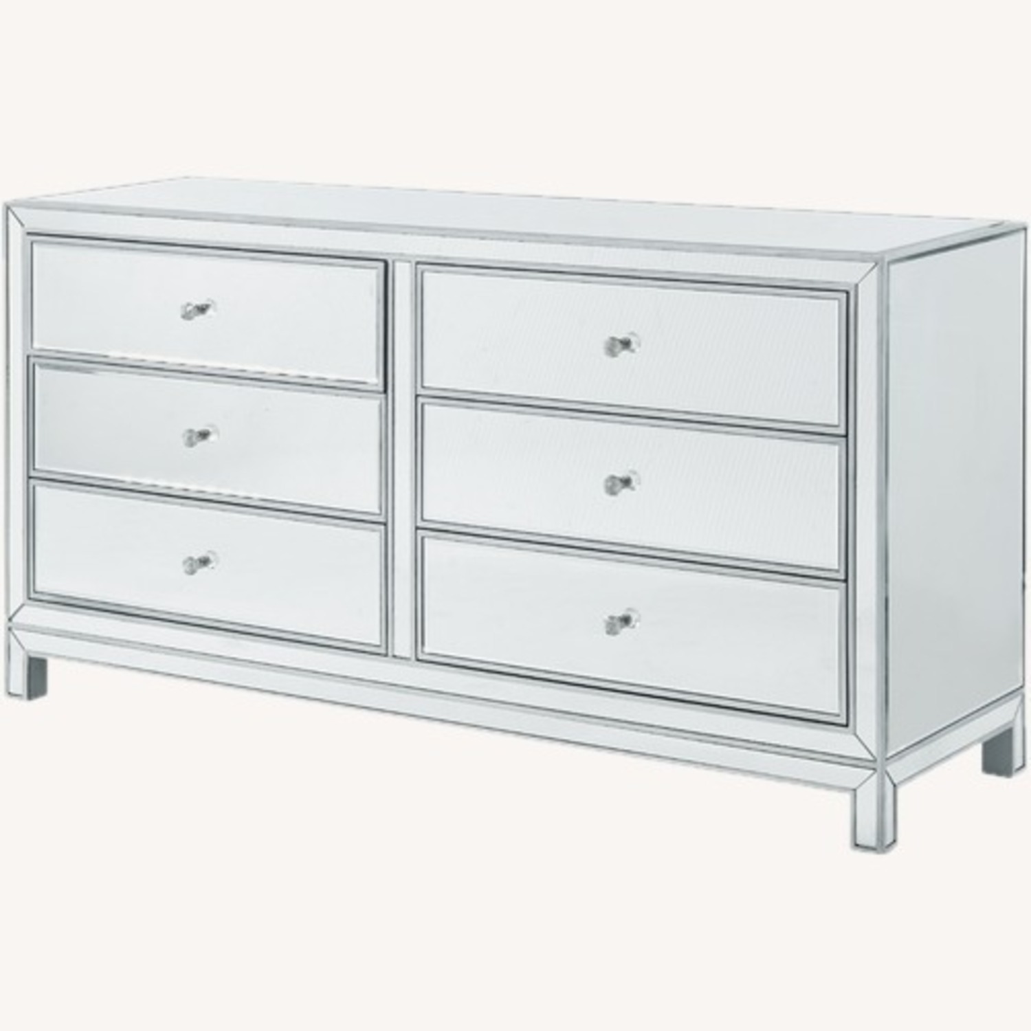 Wayfair 6 Drawer Mirrored Dresser - image-2