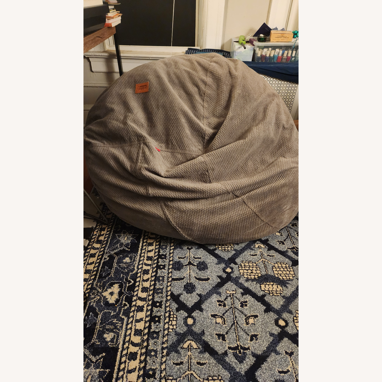 CordaRoy's Gray Corduroy Beanbag Chair - image-2
