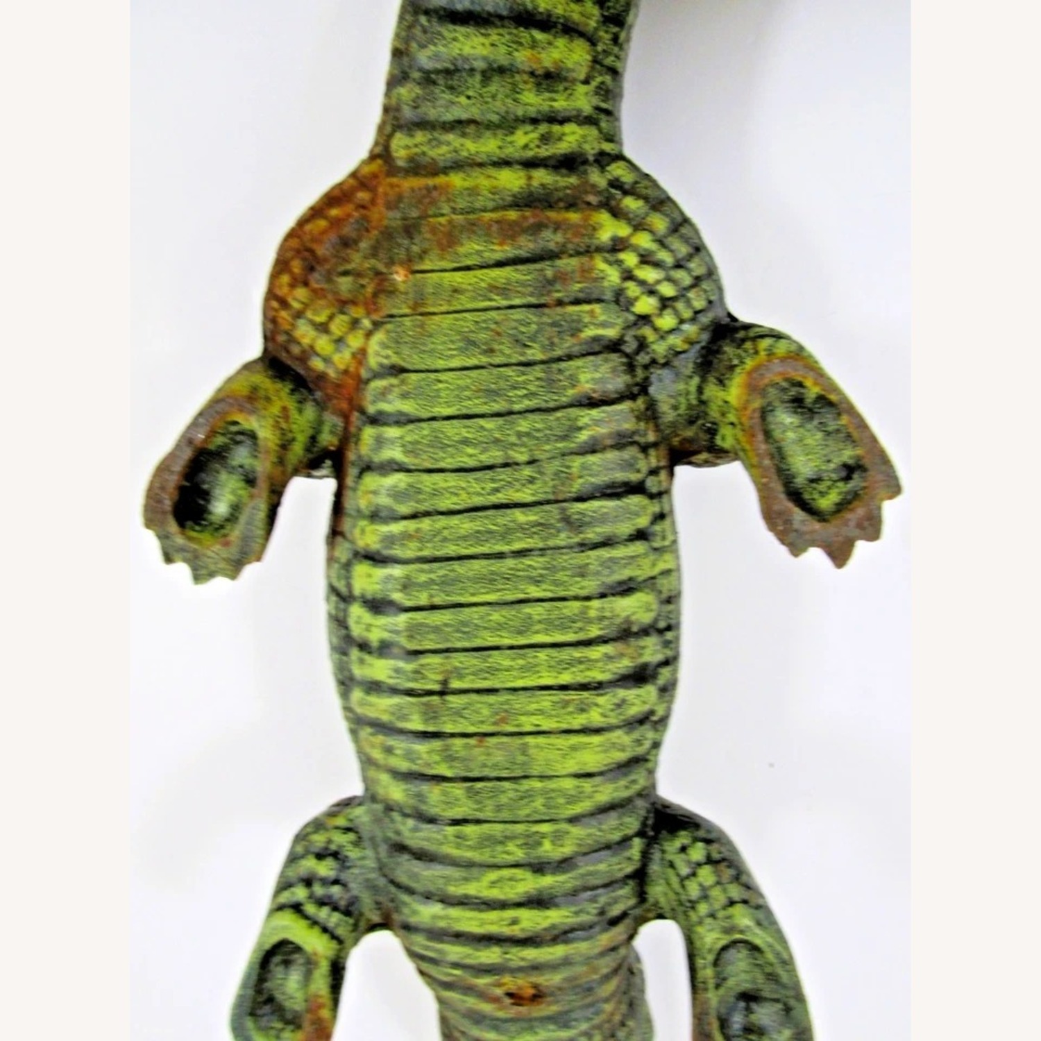 Antique Large Cast Iron Alligator Sculpture - image-20